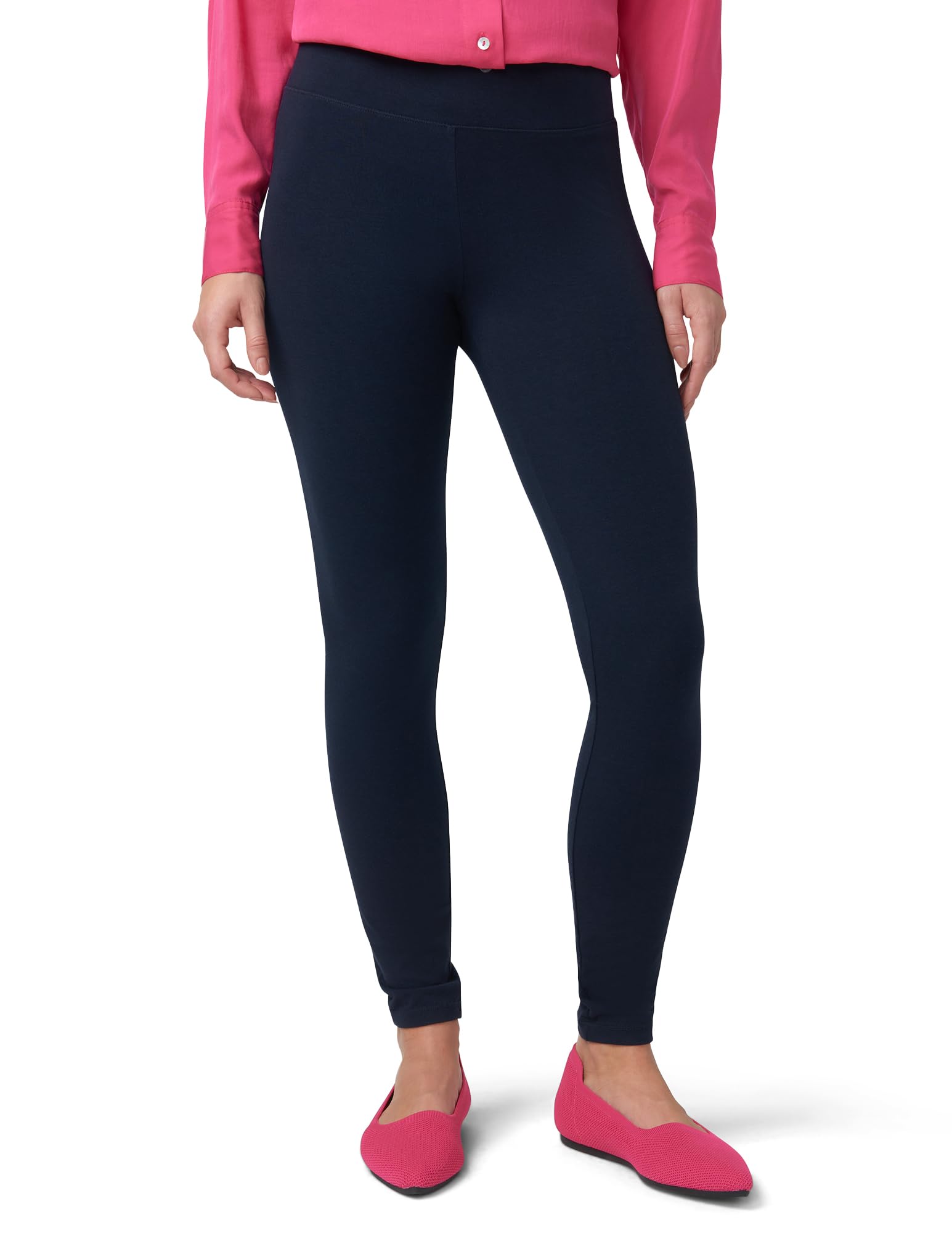 HUE Women’s Cotton Ultra Legging with Wide Waistband, Available in Capri and Legging Length