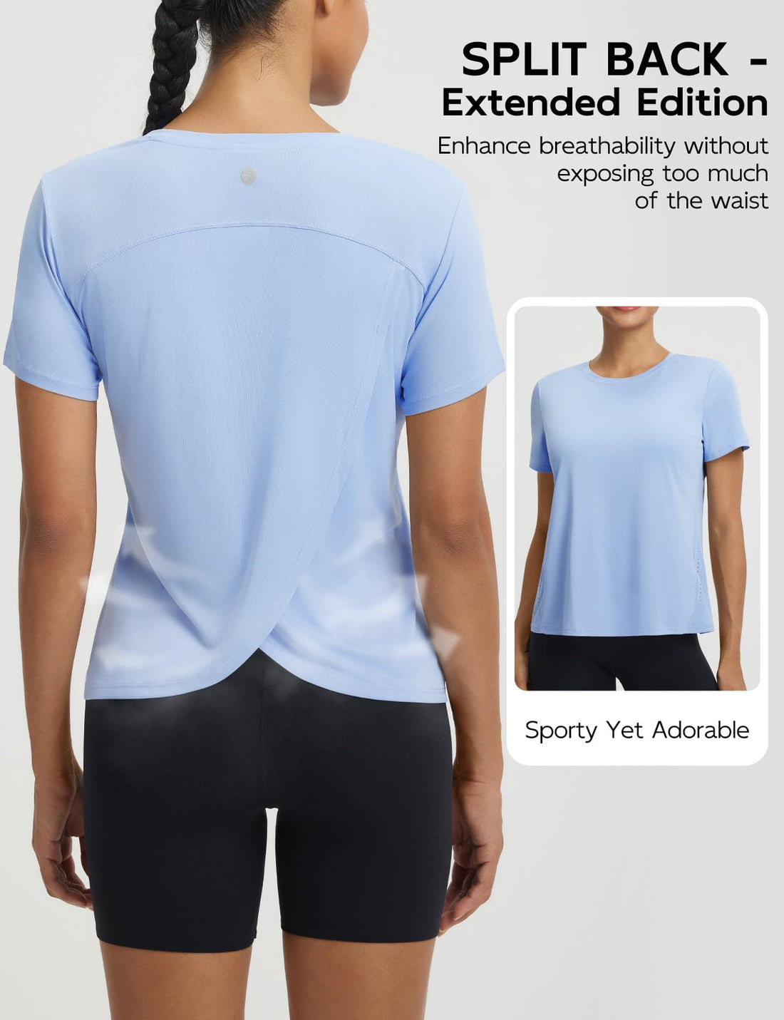 baleaf Women's Athletic Tops Short Sleeve Workout Shirts | Quick Dry, Moisture-wicking, Breathable, Lightweight, Stretchy, Sun Protection, Crew Neck, for Running, Gym, Tennis, Yoga