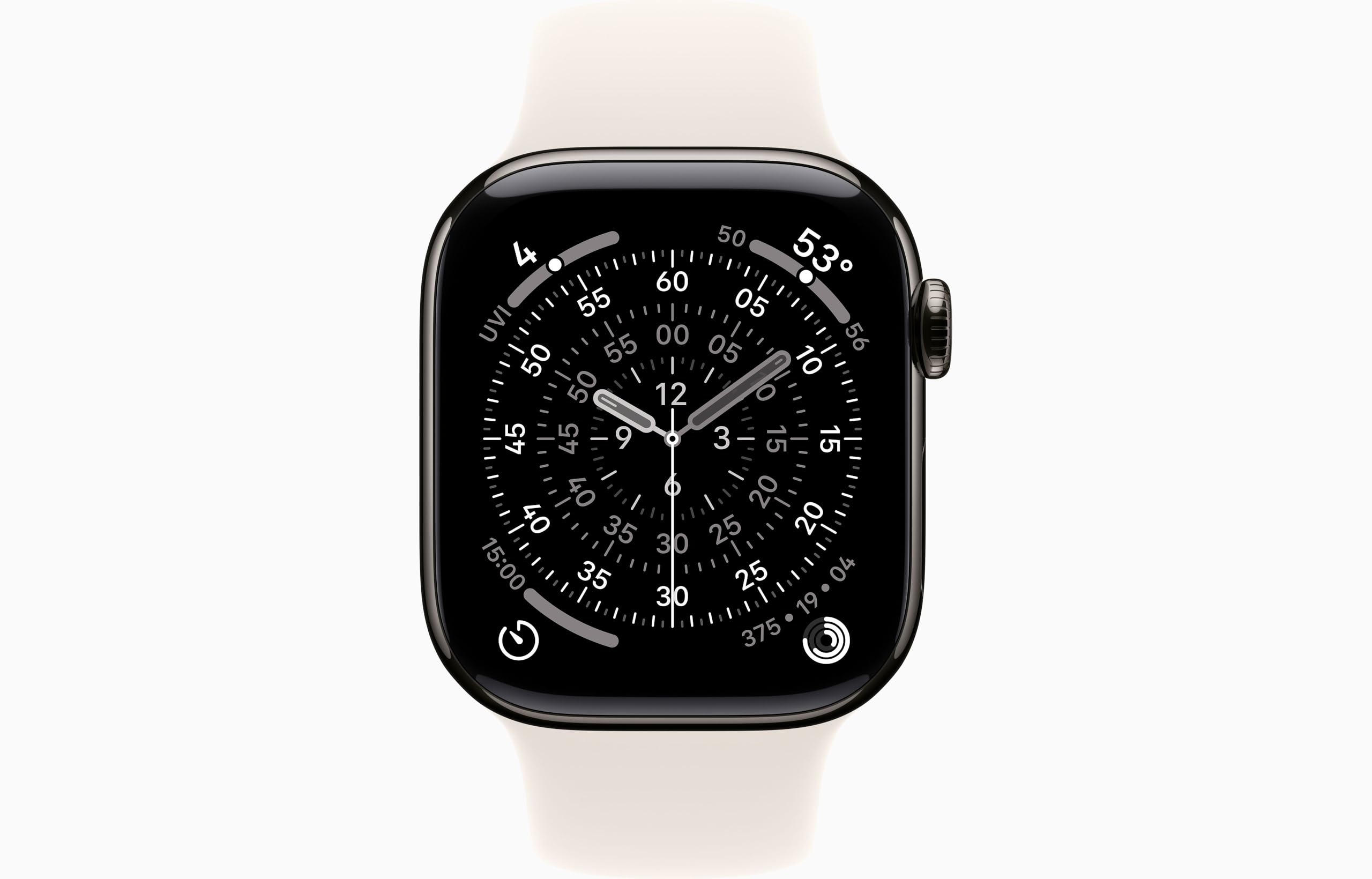Apple Watch Series 11 [GPS 42mm] Smartwatch with Rose Gold Aluminum Case with Light Blush Sport Band - S/M., Fitness Tracker, Water Resistant (Renewed)