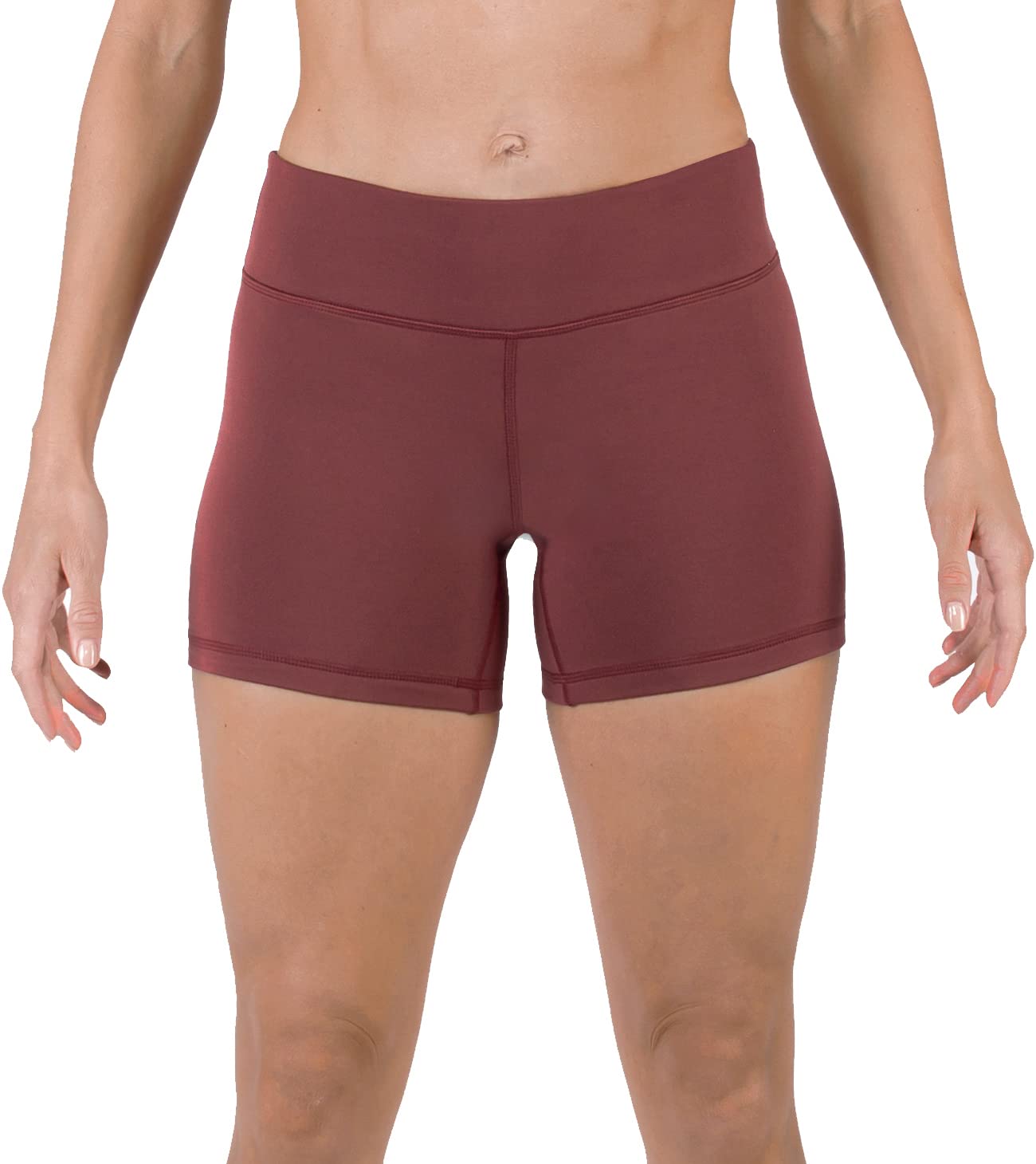 Tough Mode Womens 3" Lightweight Running WOD Volleyball Shorts Workout Mesh Liner Zip Pocket