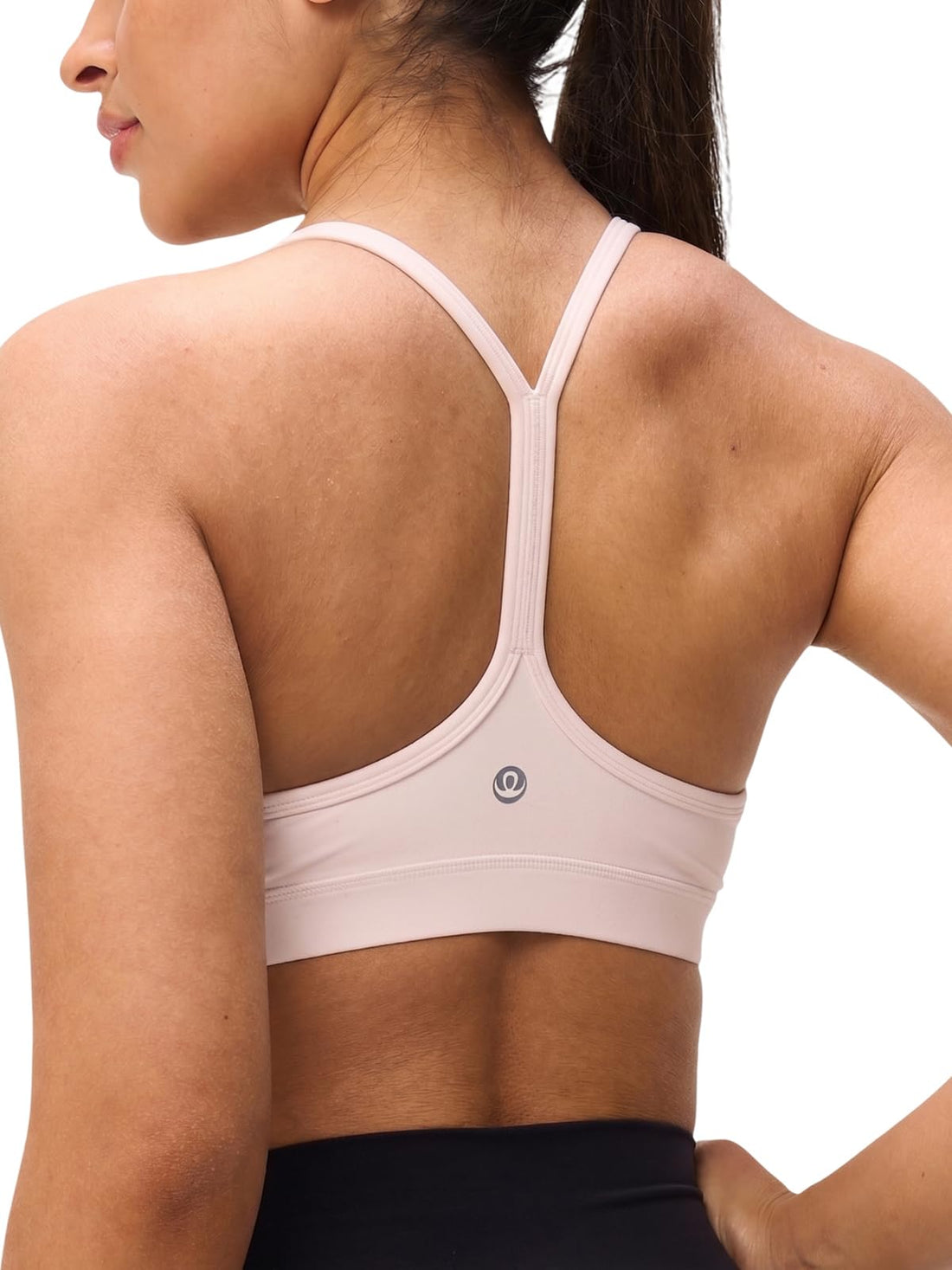 Womens Y Back Padded Sports Bra Strappy U Neck Butter Soft Low Impact Workout Bras Yoga Pilates Walking