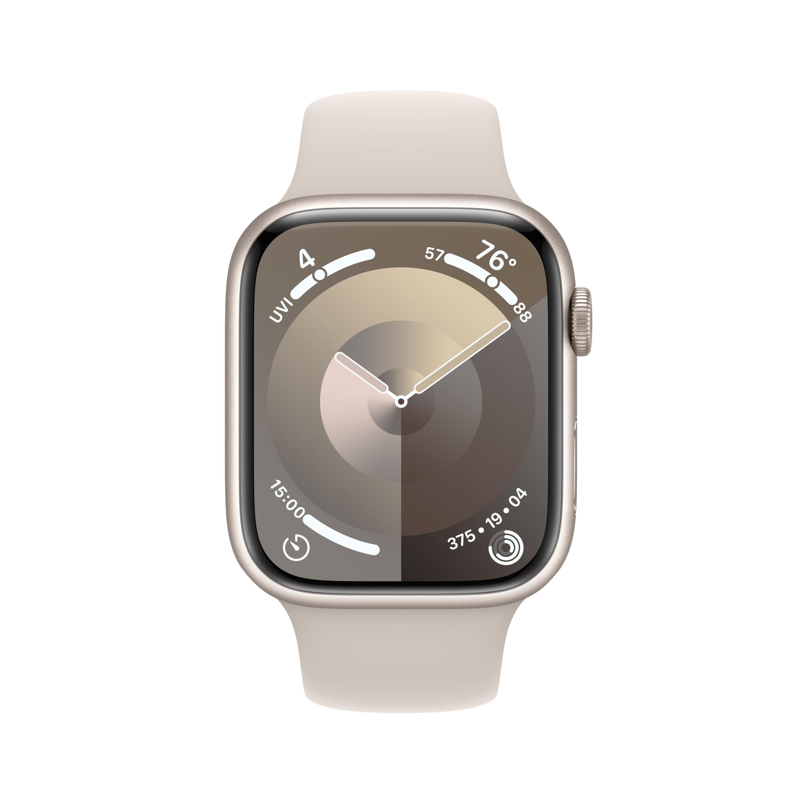 Apple Watch Series 9 [GPS 45mm] Midnight Aluminum Case with Midnight Sport Band M/L (Renewed)