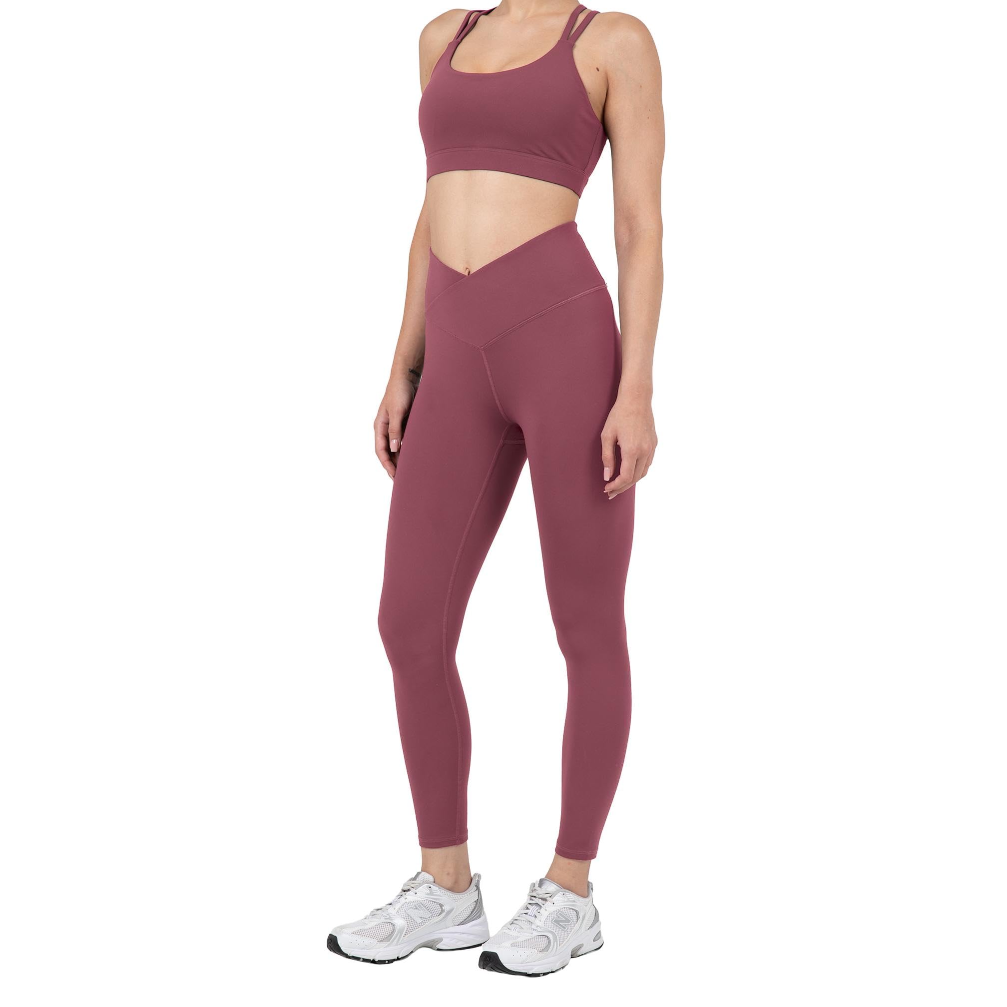 YITTY Active Women's Ultraluxe Crossover High-Waist Legging, Athleisure, 4-Way-Stretch