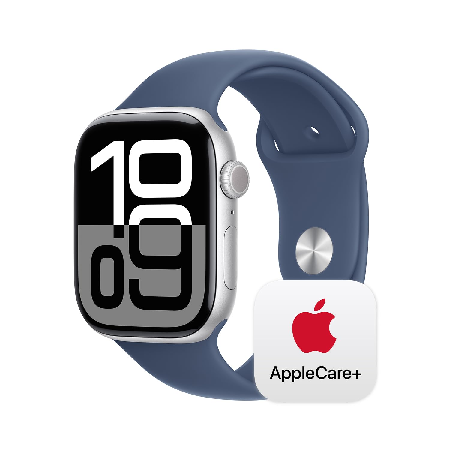 Apple Watch Series 10 [GPS 46mm case] Smartwatch with Jet Black Aluminum Case with Black Sport Band - M/L. Fitness Tracker, ECG App, Always-On Retina Display, Water Resistant