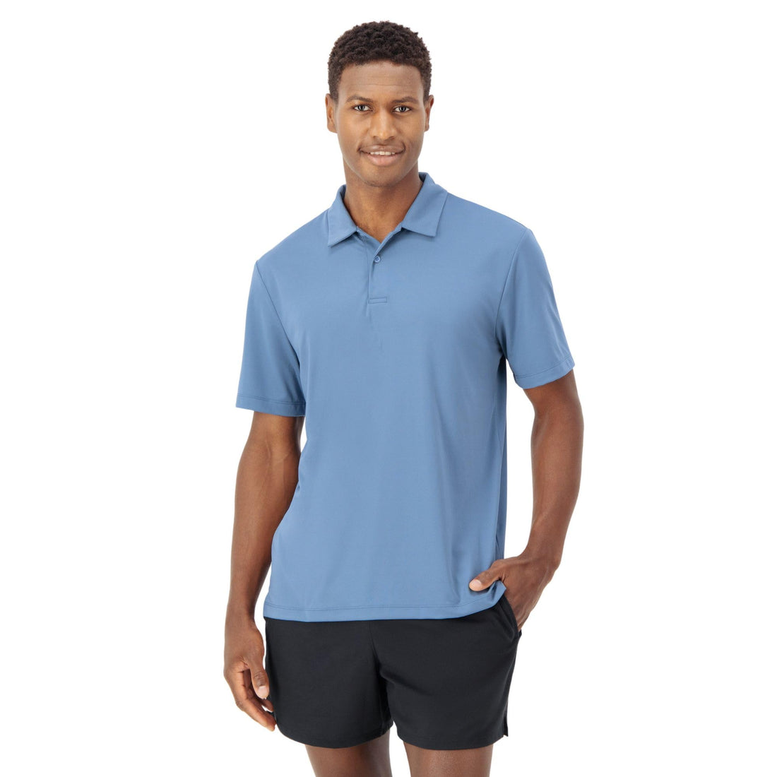 Hanes Men's Moves Performance Polo, Short Sleeve Polo Shirt for Men, Moisture-Wicking