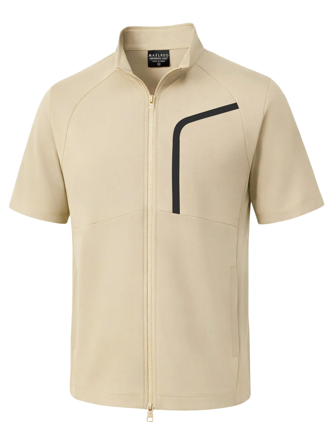 M MAELREG Short Sleeve Golf Jackets for Men with Full Zipper Lightweight UPF50+ Hiking Vests For Men with Button Pockets