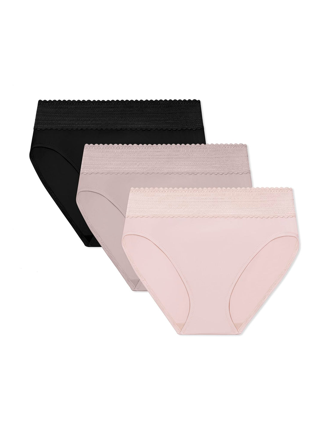 Warner's Women's No Pinching, No Problems® Cotton Blend Dig-free Comfort Waistband With Lace Hi-cut 3-pack Wrw263hc04