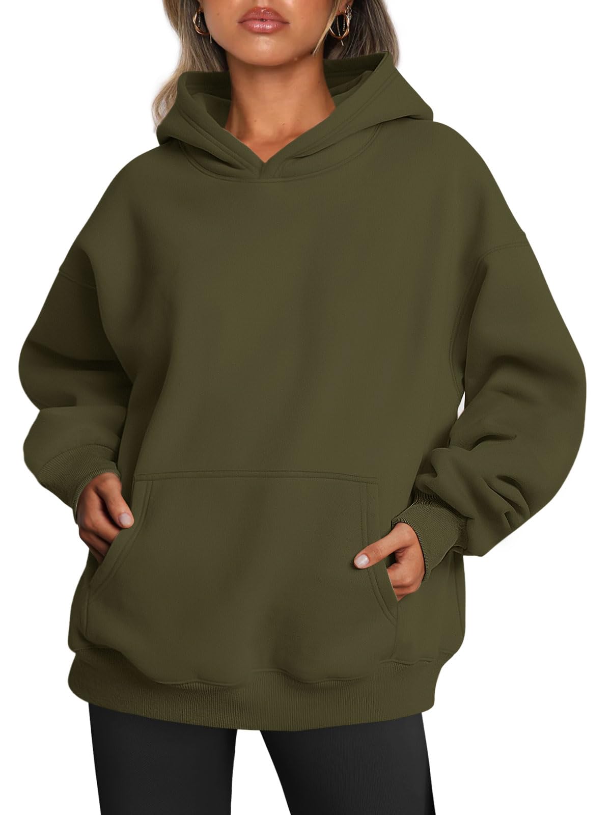 Trendy Queen Women Oversized Hoodies Fall Outfits | Gentle Skin Feel, Aesthetic Drop Shoulder, Large Kangaroo Pocket, Seamless Daily Outfit Match