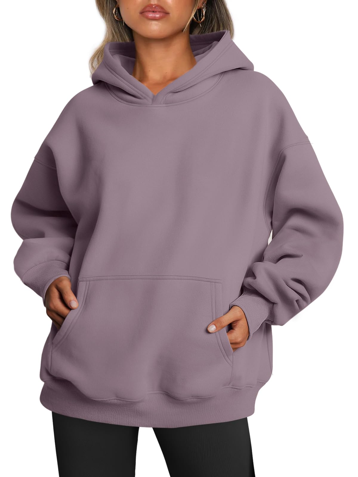 Trendy Queen Women Oversized Hoodies Fall Outfits | Gentle Skin Feel, Aesthetic Drop Shoulder, Large Kangaroo Pocket, Seamless Daily Outfit Match