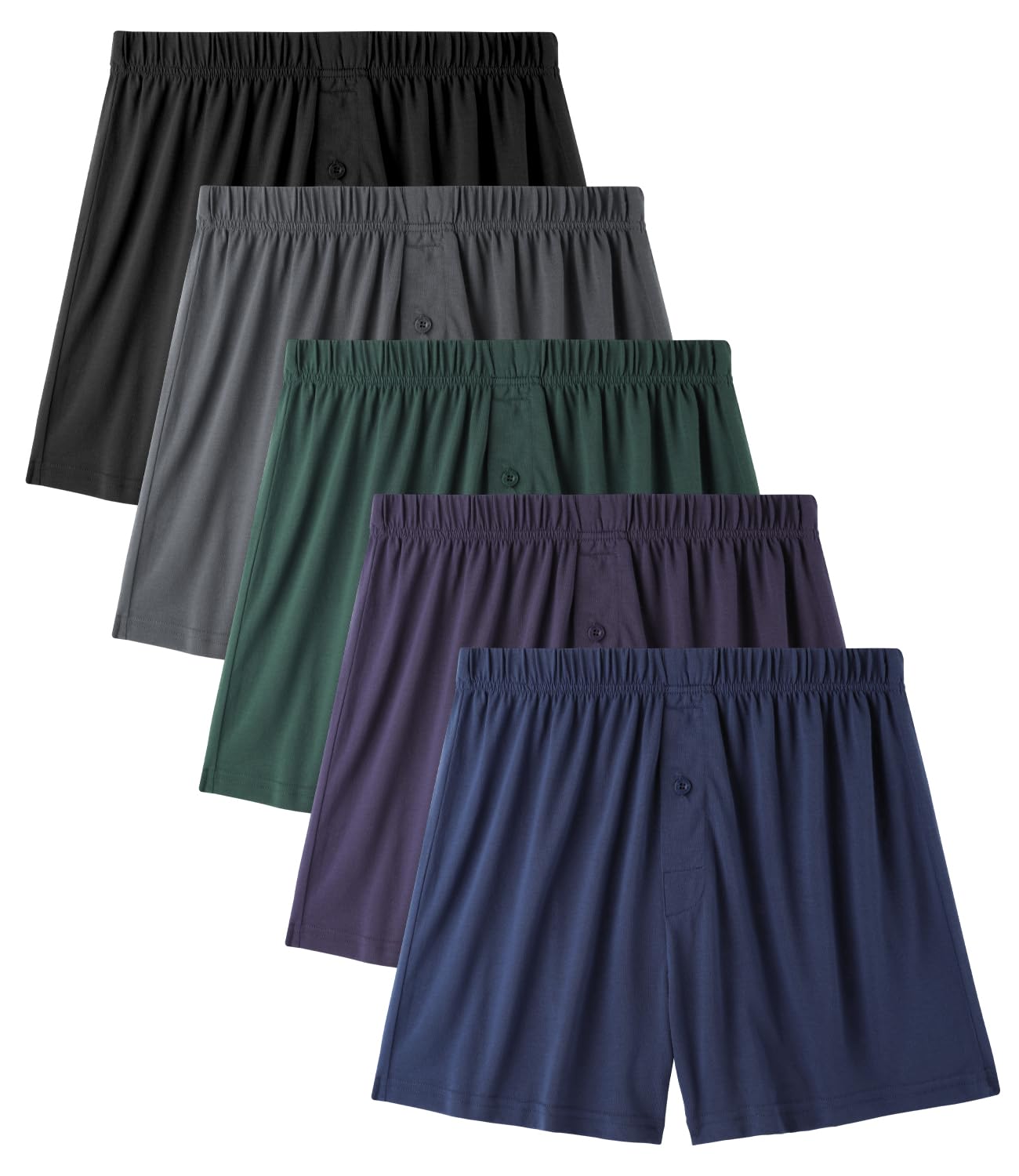 BAMBOO COOL Mens Boxers Durable Comfortable Boxer Shorts for Men Loose Ultra-Soft Men's Underwear (3 or 5 Pack)