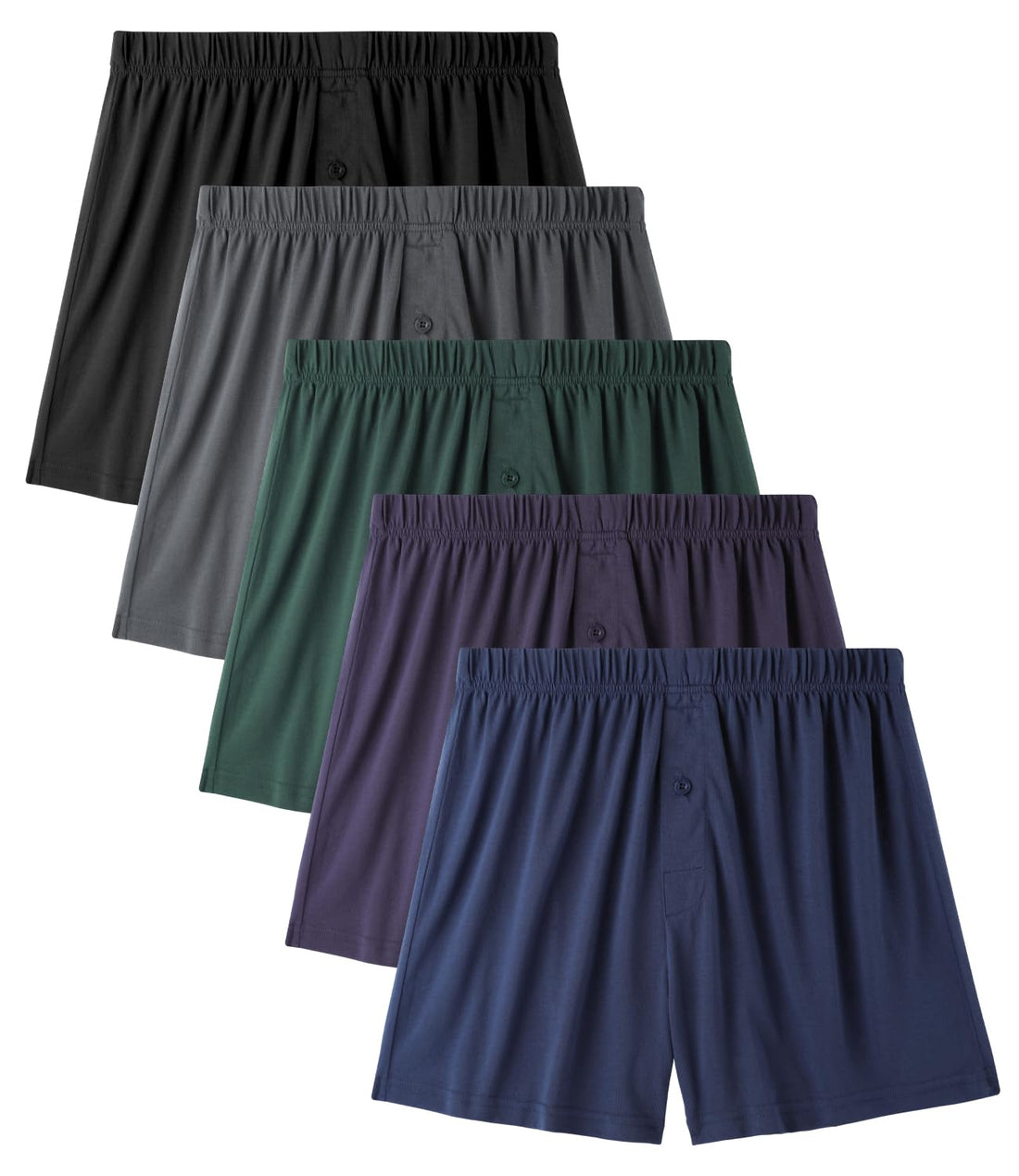 BAMBOO COOL Mens Boxers Durable Comfortable Boxer Shorts for Men Loose Ultra-Soft Men's Underwear (3 or 5 Pack)