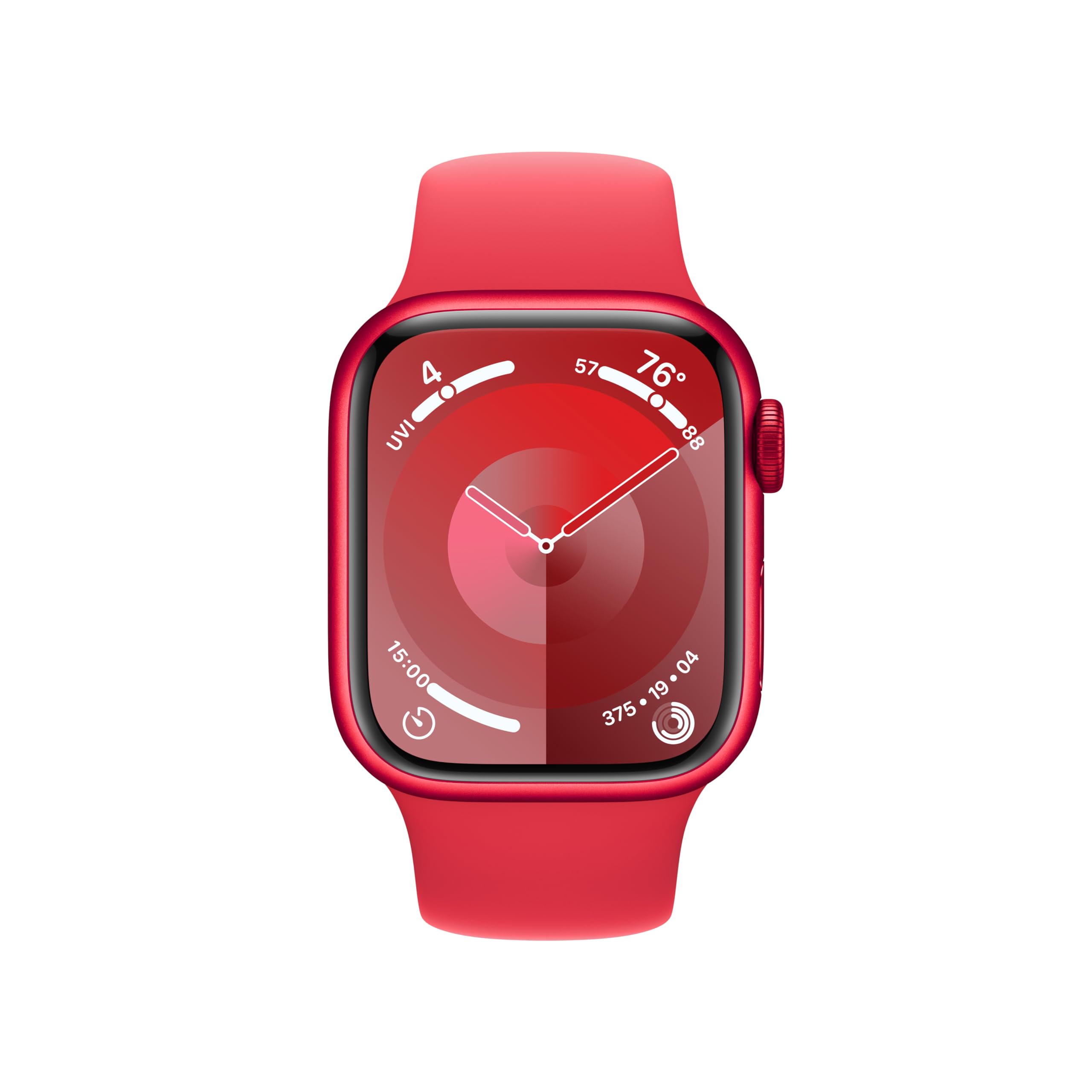 Apple Watch Series 9 [GPS 45mm] Midnight Aluminum Case with Midnight Sport Band M/L (Renewed)