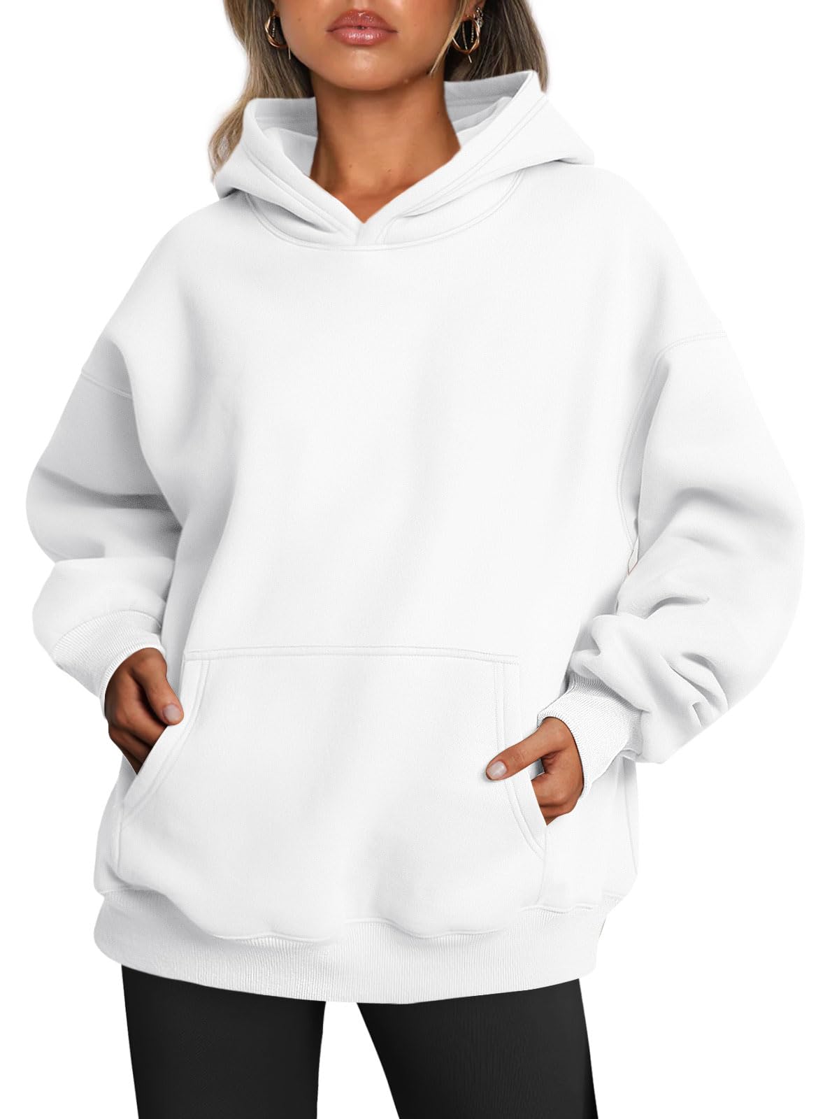 Trendy Queen Women Oversized Hoodies Fall Outfits | Gentle Skin Feel, Aesthetic Drop Shoulder, Large Kangaroo Pocket, Seamless Daily Outfit Match