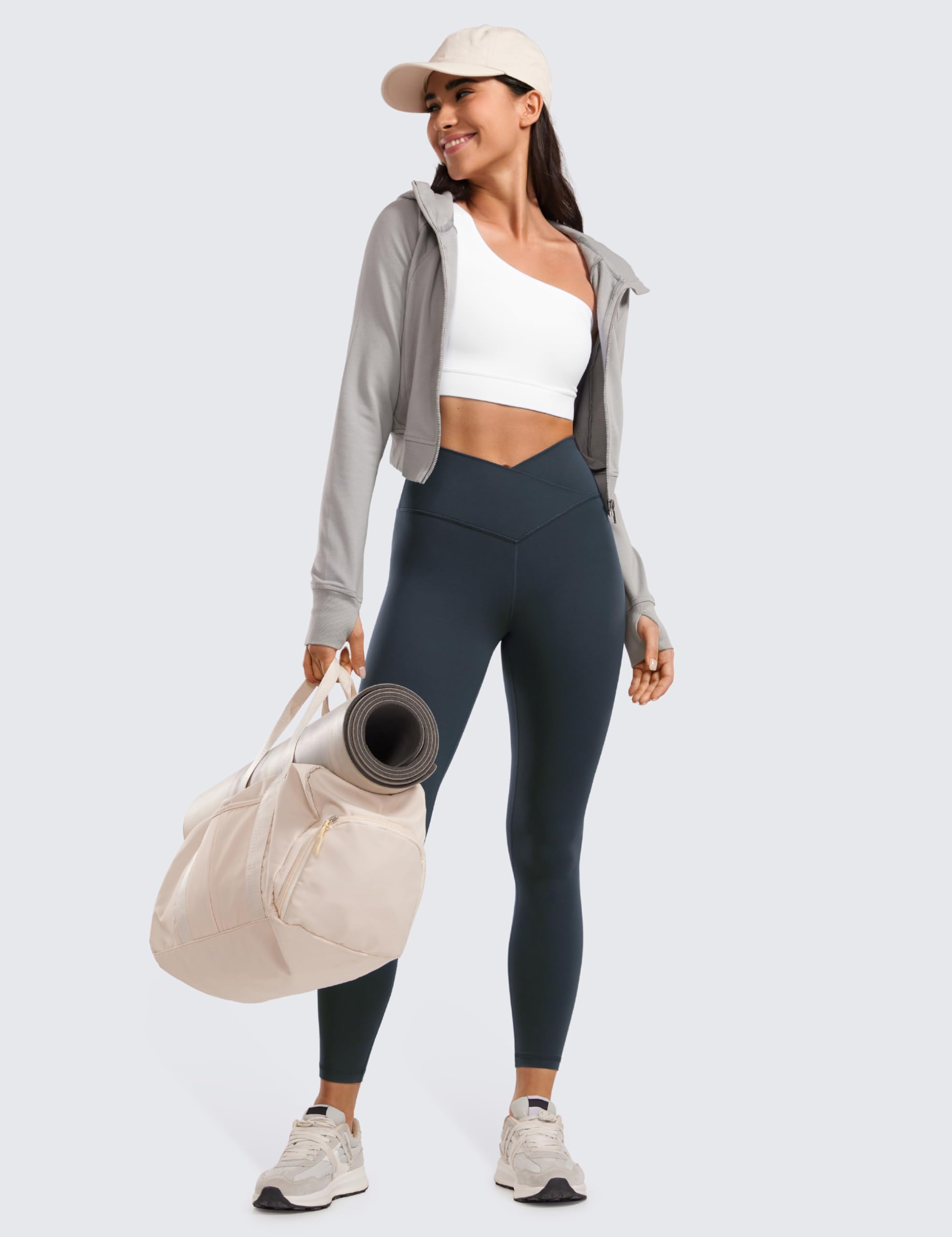 CRZ YOGA Crossover Waist Leggings 25"