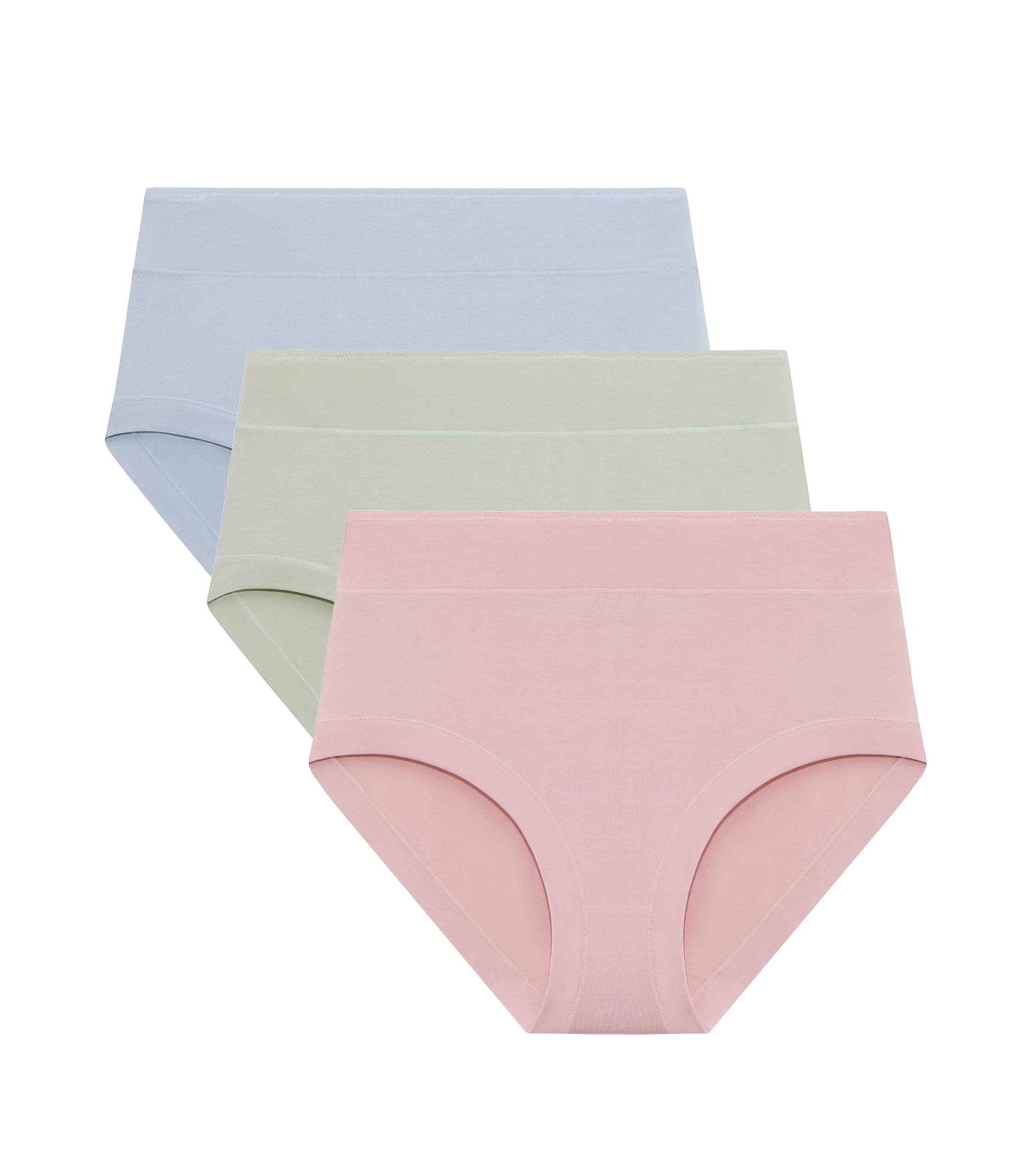 ANLIQI Women's Cotton Modal Ployamide Bikini Panties, Soft Moisture Wicking Hipster Briefs Undies for Ladies Multi-Pack