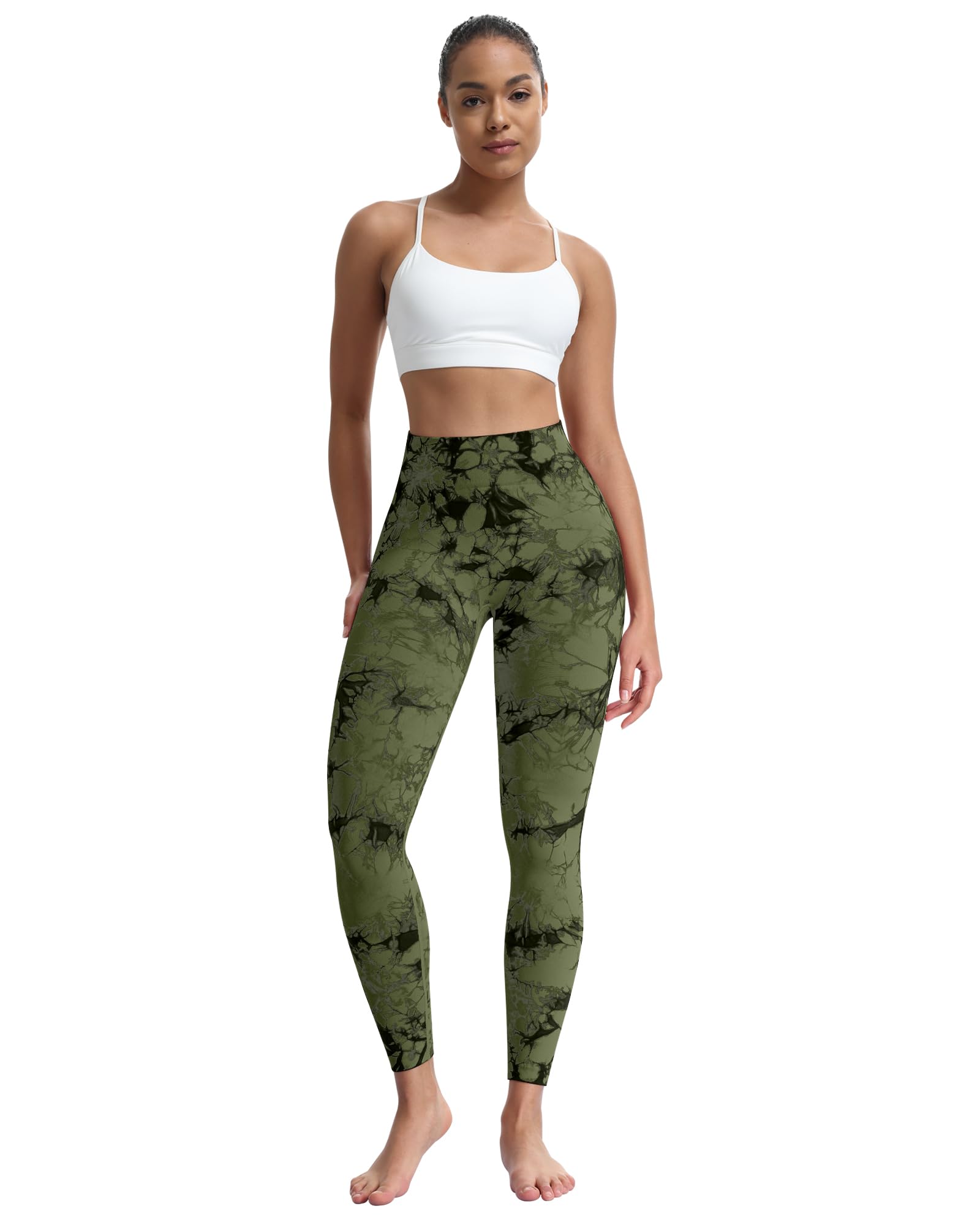 ATHVOTAR Workout Gym Leggings Women, High Waisted Seamless Butt Lifting Scrunch Butt Sports Leggings