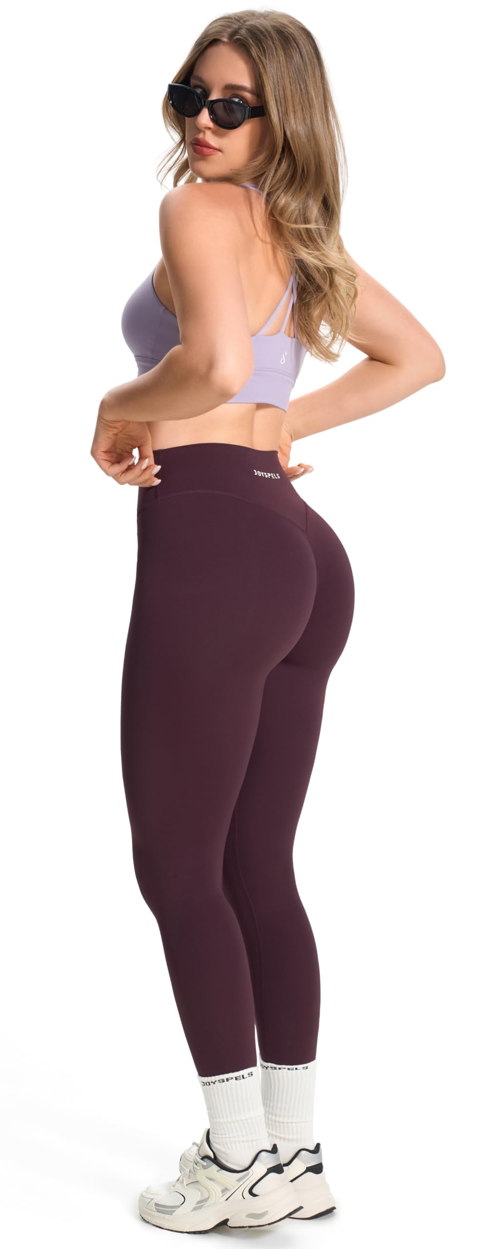 JOYSPELS Womens No Front Seam Workout Hidden Scrunch Legging 25"/ 28" High Waisted Booty Lifting Tummy Control Gym Yoga Pants