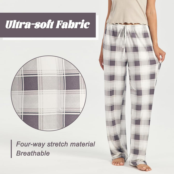 3PC or 5PC Women's Pajama Pants - Wide Leg Sleepwear, Lounge PJs