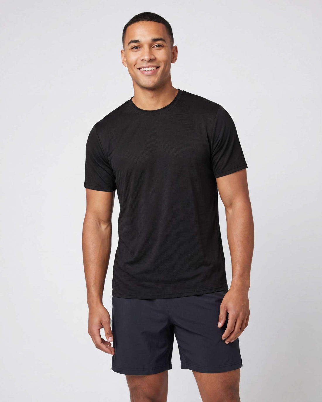 5 Pack Men's Dry Fit Short Sleeve Crew T Shirts Gym Tees Athletic Workout | Breeze Tech, Cooling Moisture Wicking Breathable, Soft Casual Workout, Running Hiking Exercise Soccer