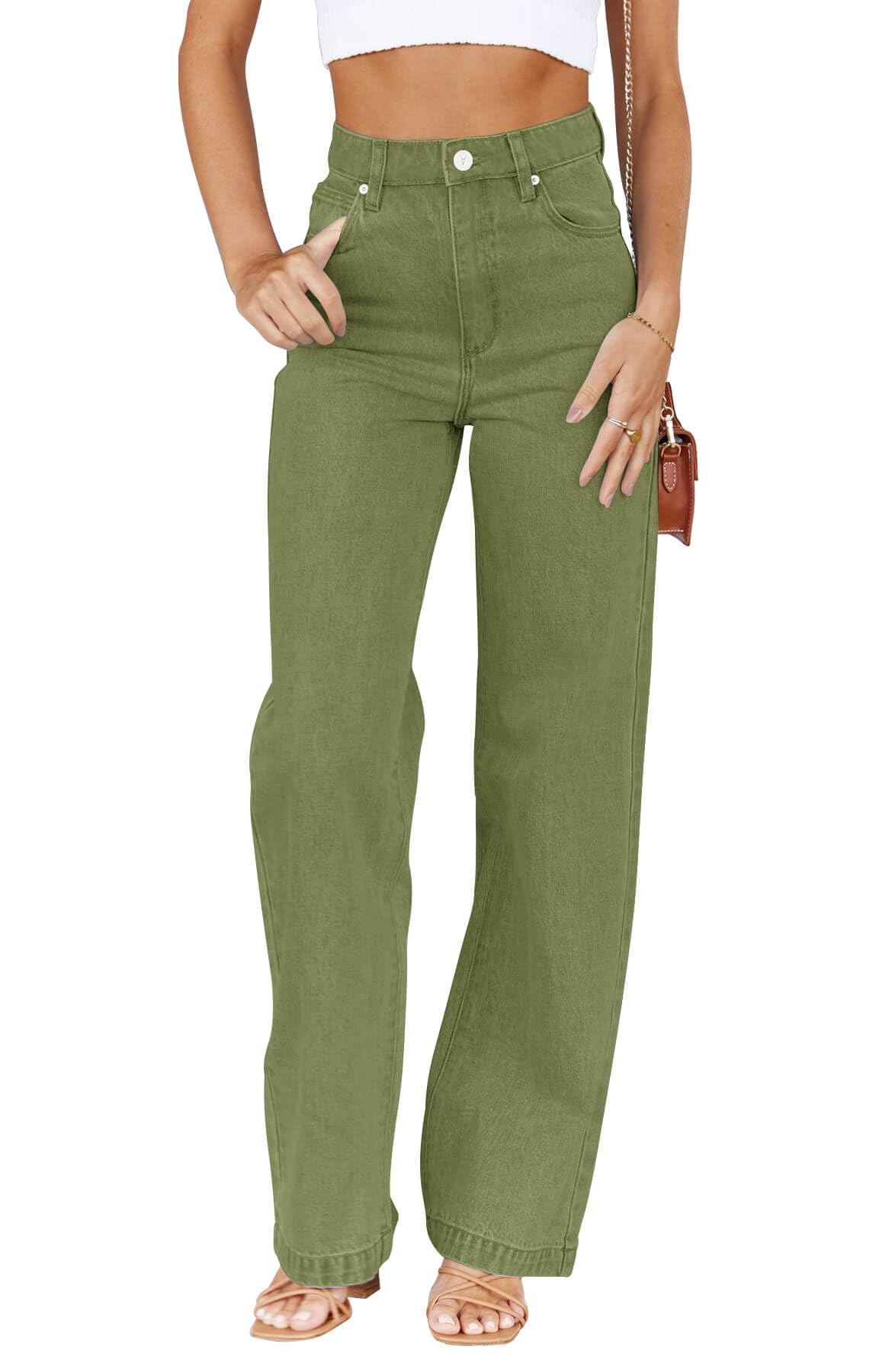 Cicy Bell Women's High Waisted Petite Jeans Boyfriend Baggy Straight Leg Casual Denim Pants with Pockets