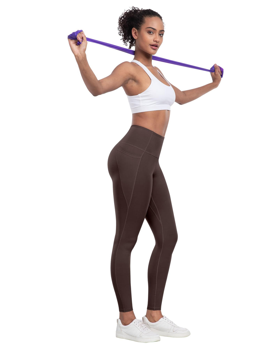LZYVOO Leggings with Pockets for Women, 6 Packs Soft High Waisted Tummy Control Workout Yoga Pants