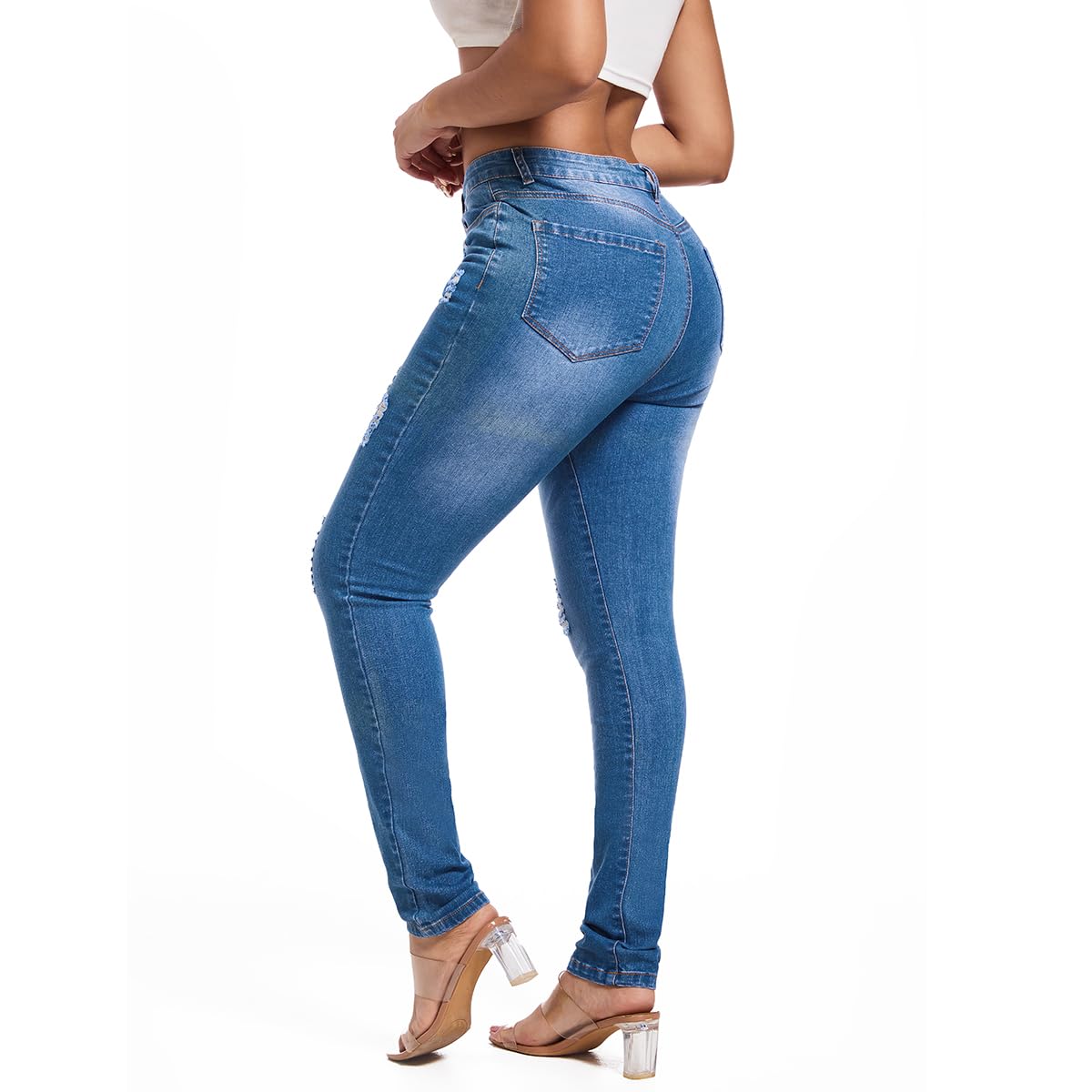 FISCLOSIN Women Colombian Design,Butt Lift,Sexy Skinny Jeans,Stretch Denim Pants