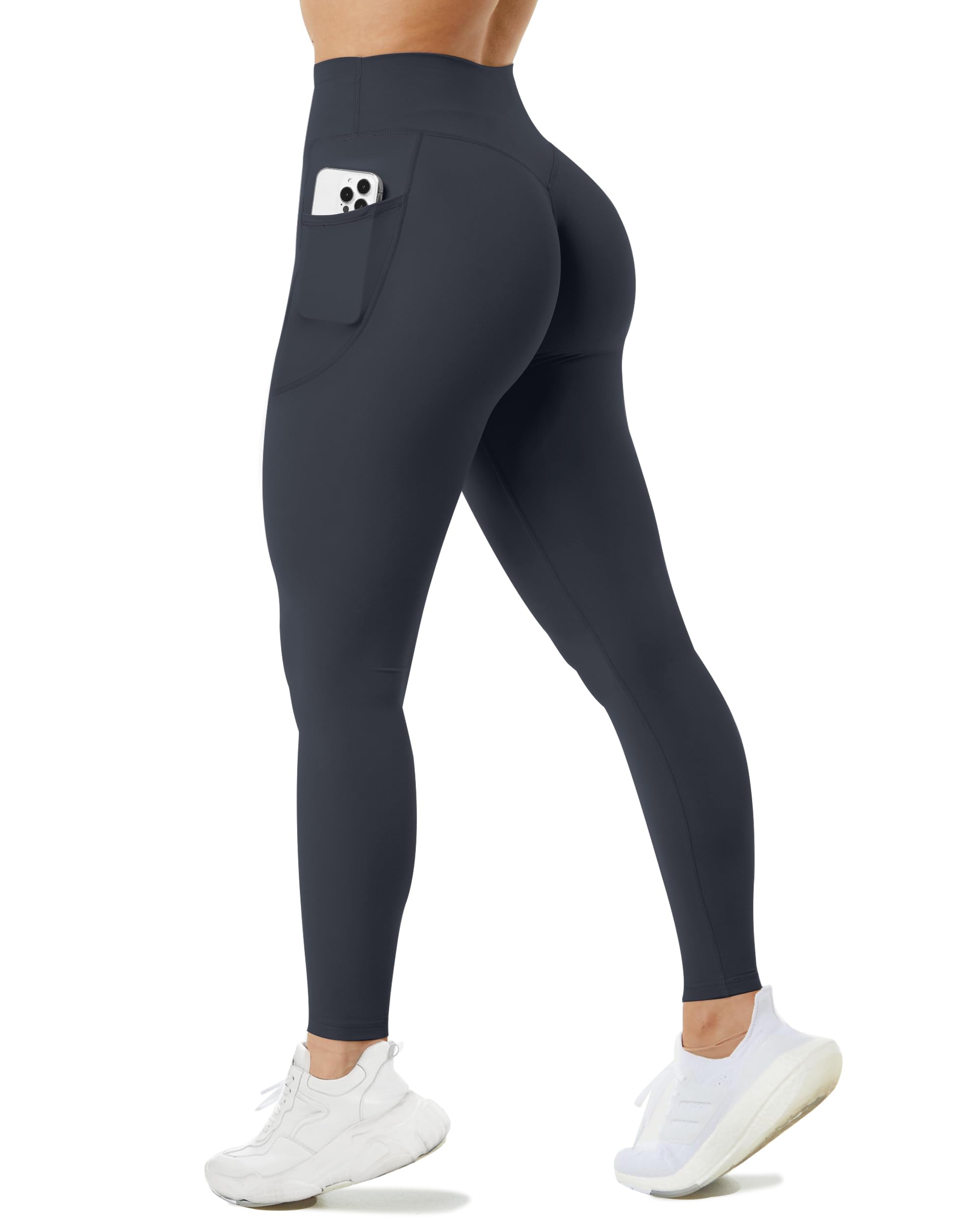 Unthewe Naked-Feel No Front Seam Leggings for Women - High Waisted Buttery Soft Workout Yoga Pants 25"