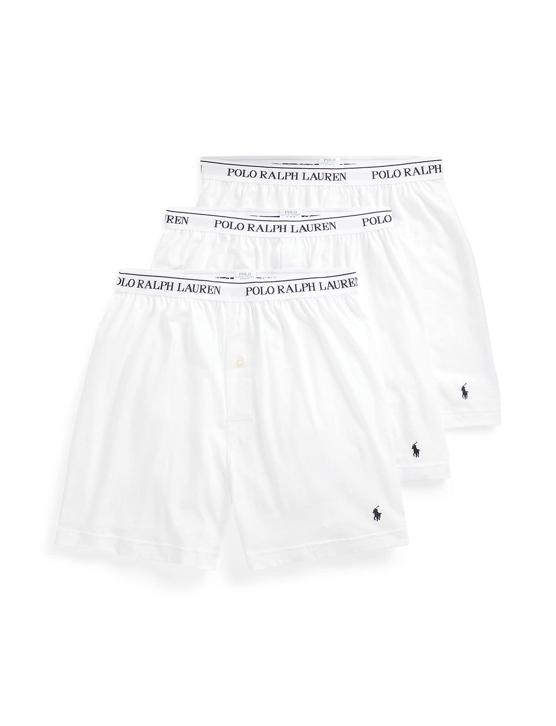 POLO RALPH LAUREN Underwear Boxers Pack, 3-Pack, Classic Fit Cotton Knit Boxer, 100% Cotton Moisture Wicking Boxers