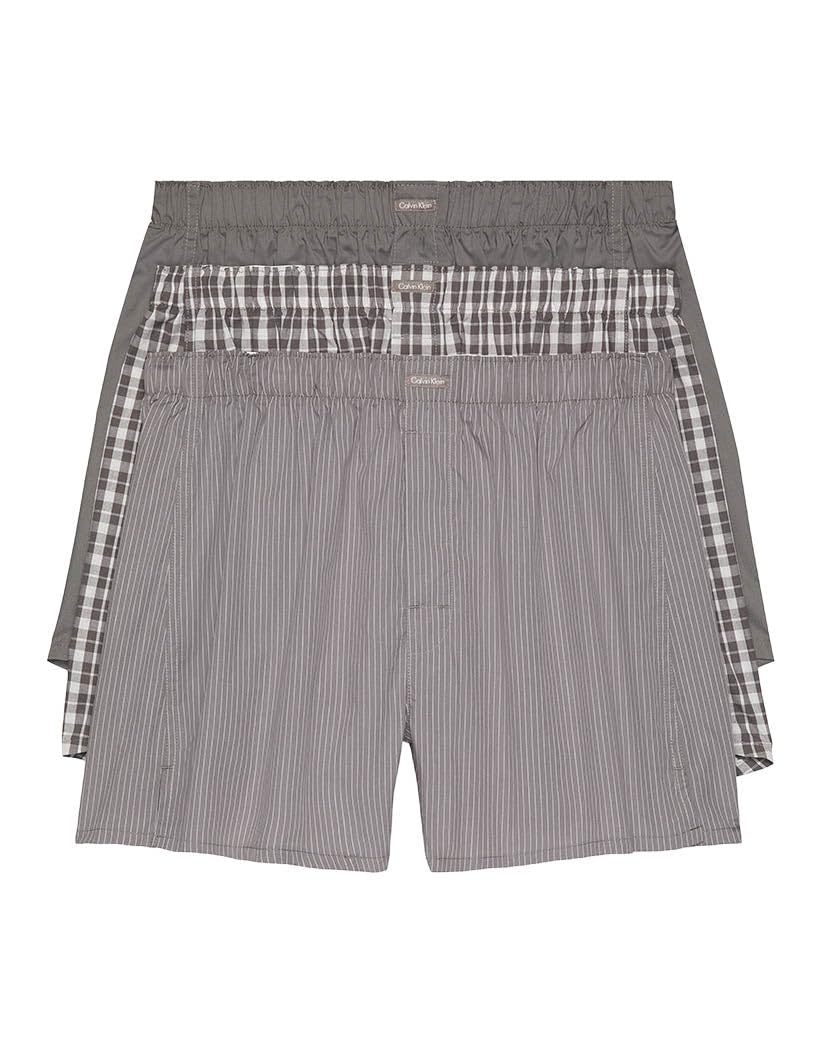 Calvin Klein Men's Underwear Cotton Classics 3-pack Woven Boxer