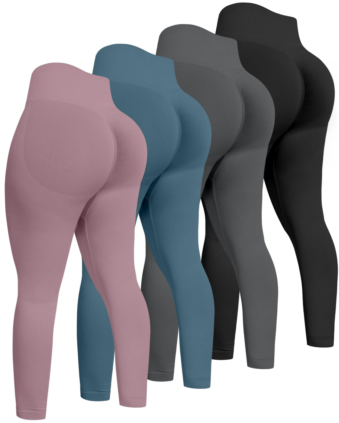 ATHVOTAR Workout Gym Leggings Women, High Waisted Seamless Butt Lifting Scrunch Butt Sports Leggings