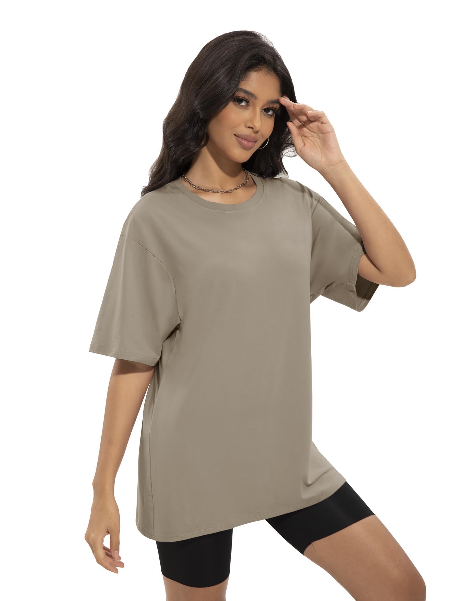 Siimcuzy 2/3/4 Pack Oversized Tshirts for Women Short Sleeves Workout Tops | Loose Fit, Crew Neck, Baggy, Summer, Casual, Gym, Plus Size, Plain, Tops, Fashion, Clothes, 2026