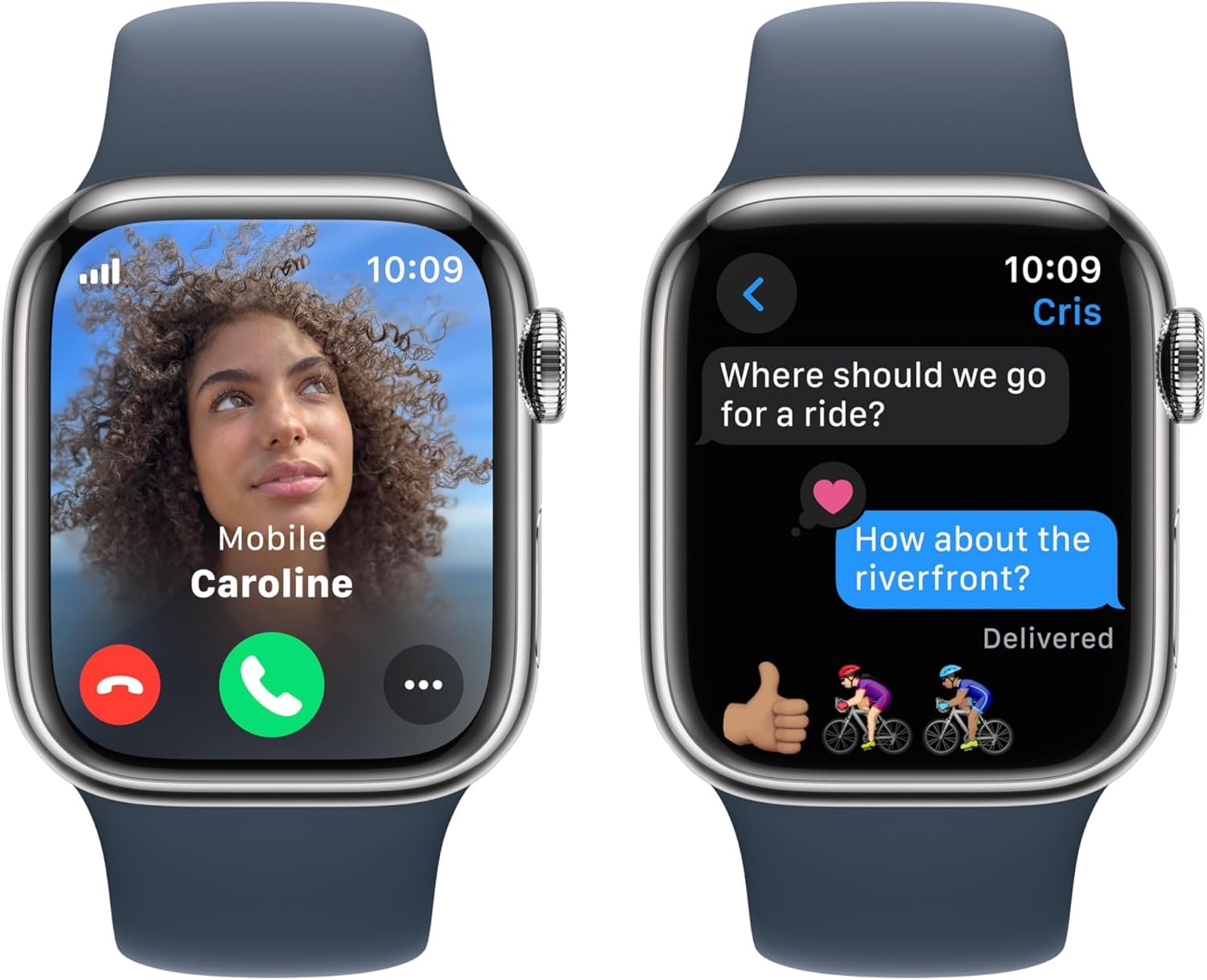 Apple Watch Series 9 [GPS + Cellular 45mm] Smartwatch with Silver Stainless Steel Case with Silver Milanese Loop. Fitness Tracker, Blood Oxygen & ECG Apps, Always-On Retina Display