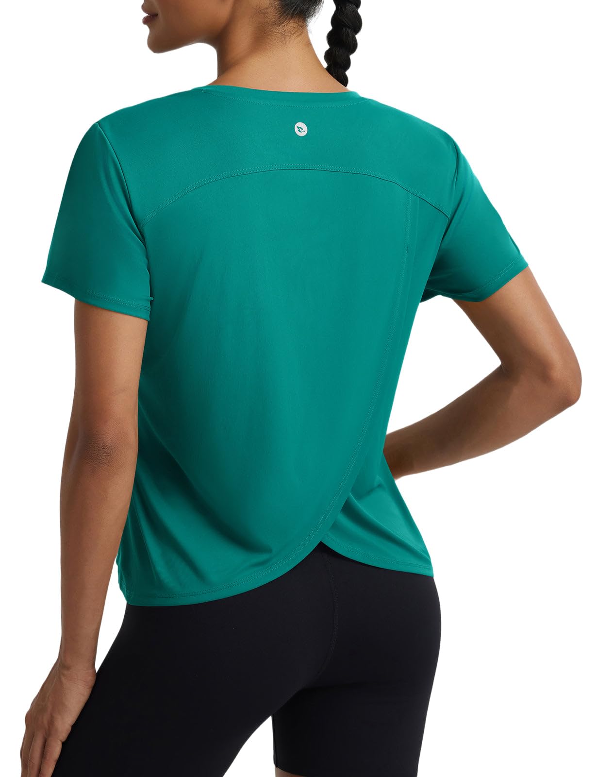 baleaf Women's Athletic Tops Short Sleeve Workout Shirts | Quick Dry, Moisture-wicking, Breathable, Lightweight, Stretchy, Sun Protection, Crew Neck, for Running, Gym, Tennis, Yoga