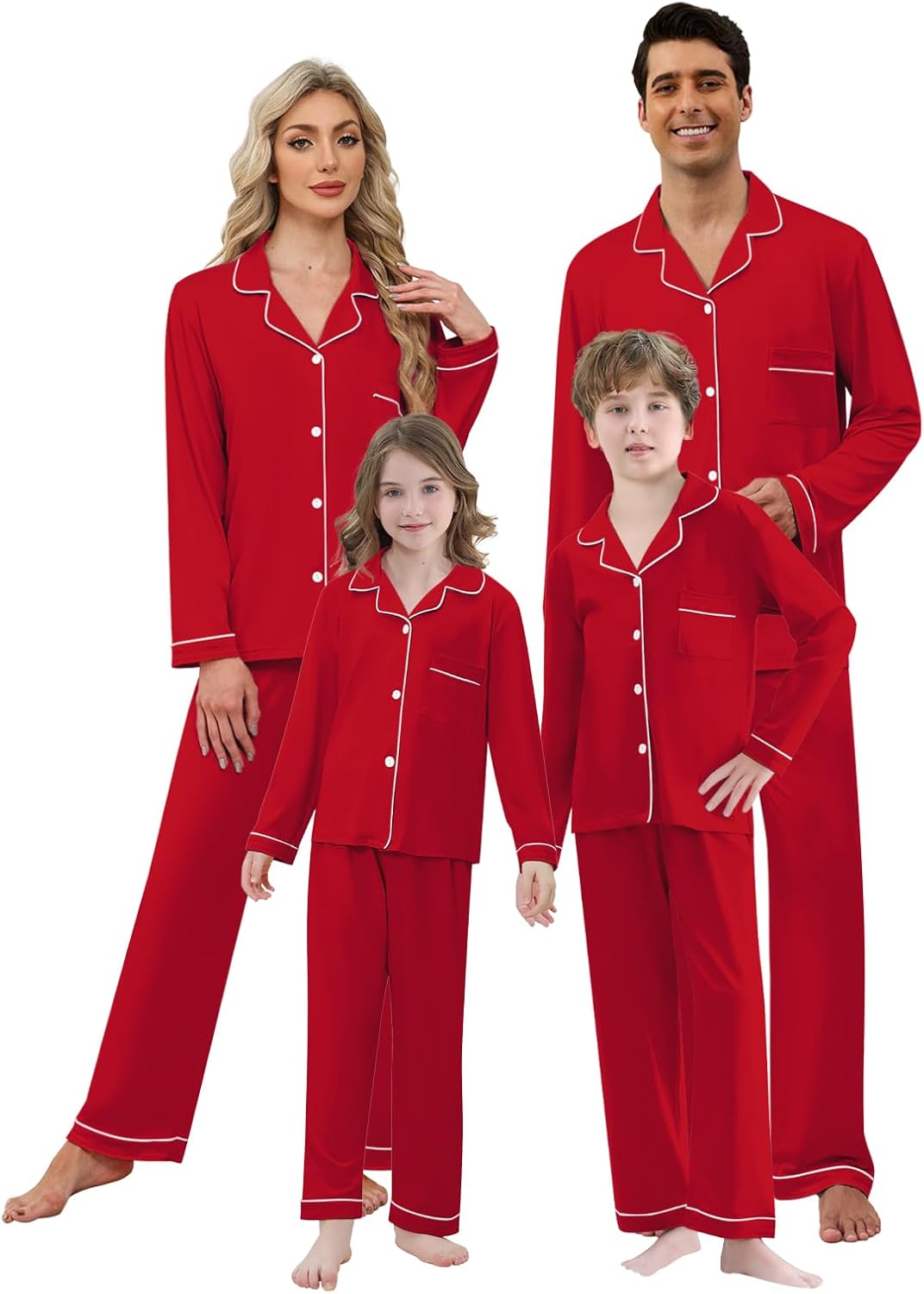 Umeyda Christmas Family Matching Pajamas Festival Sleepwear for Adults Kids