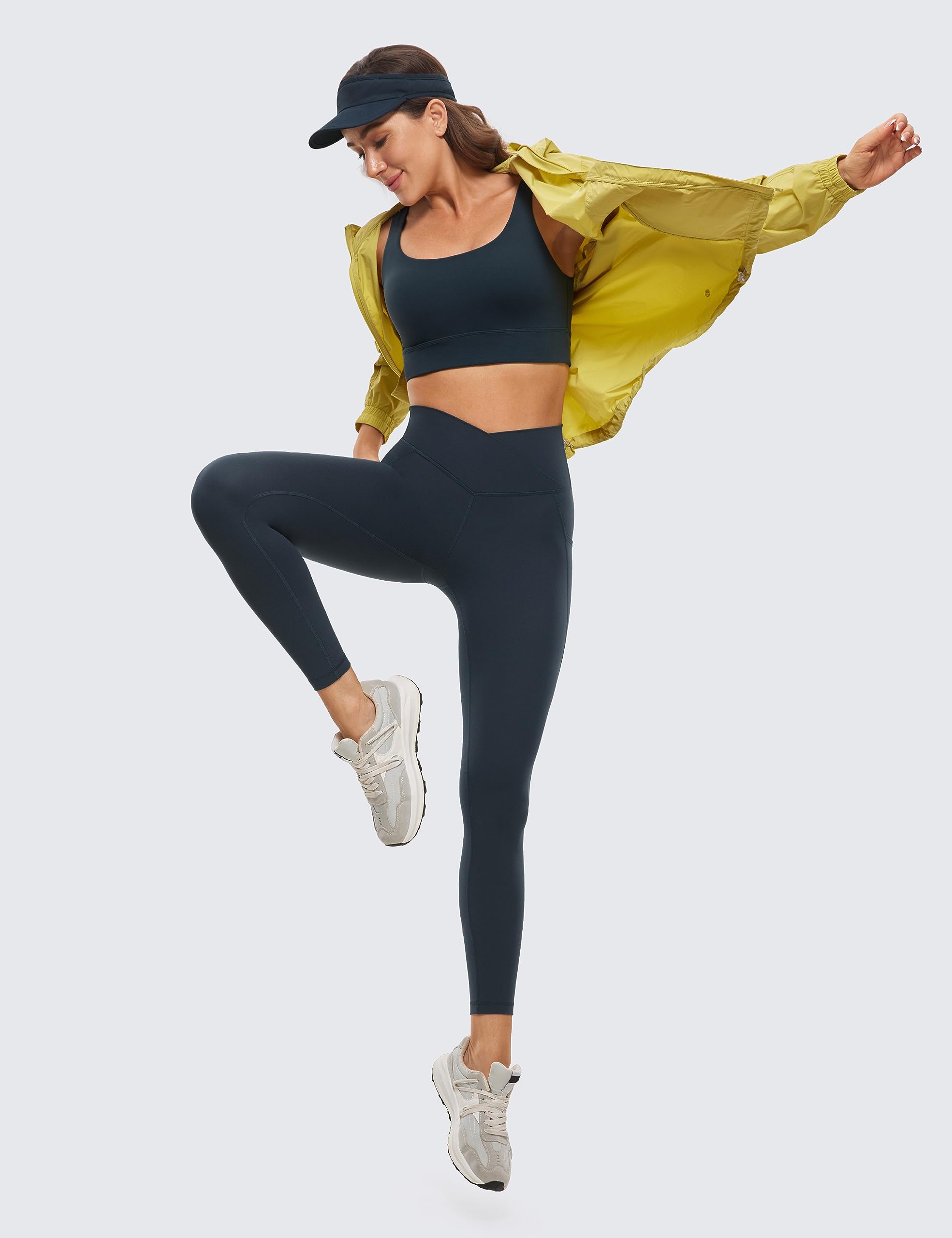 CRZ YOGA Cross Waist Leggings Pockets 25"