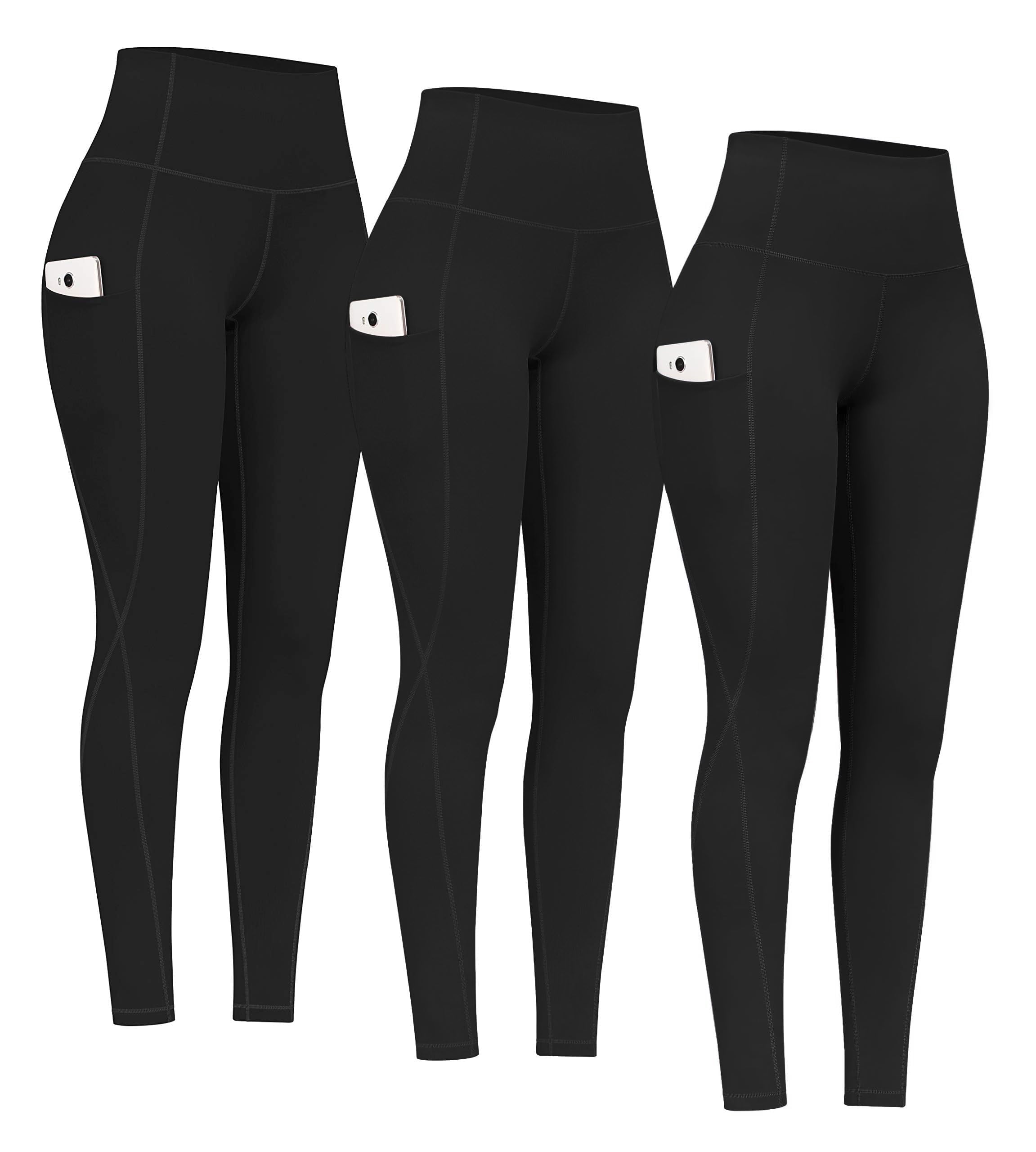 PHISOCKAT 2 Pack High Waist Yoga Pants with Pockets Tummy Control Leggings | Compression Leggings For Women,Non See-Through,4 Way Stretch,Breathable Fabric, Workout Leggings