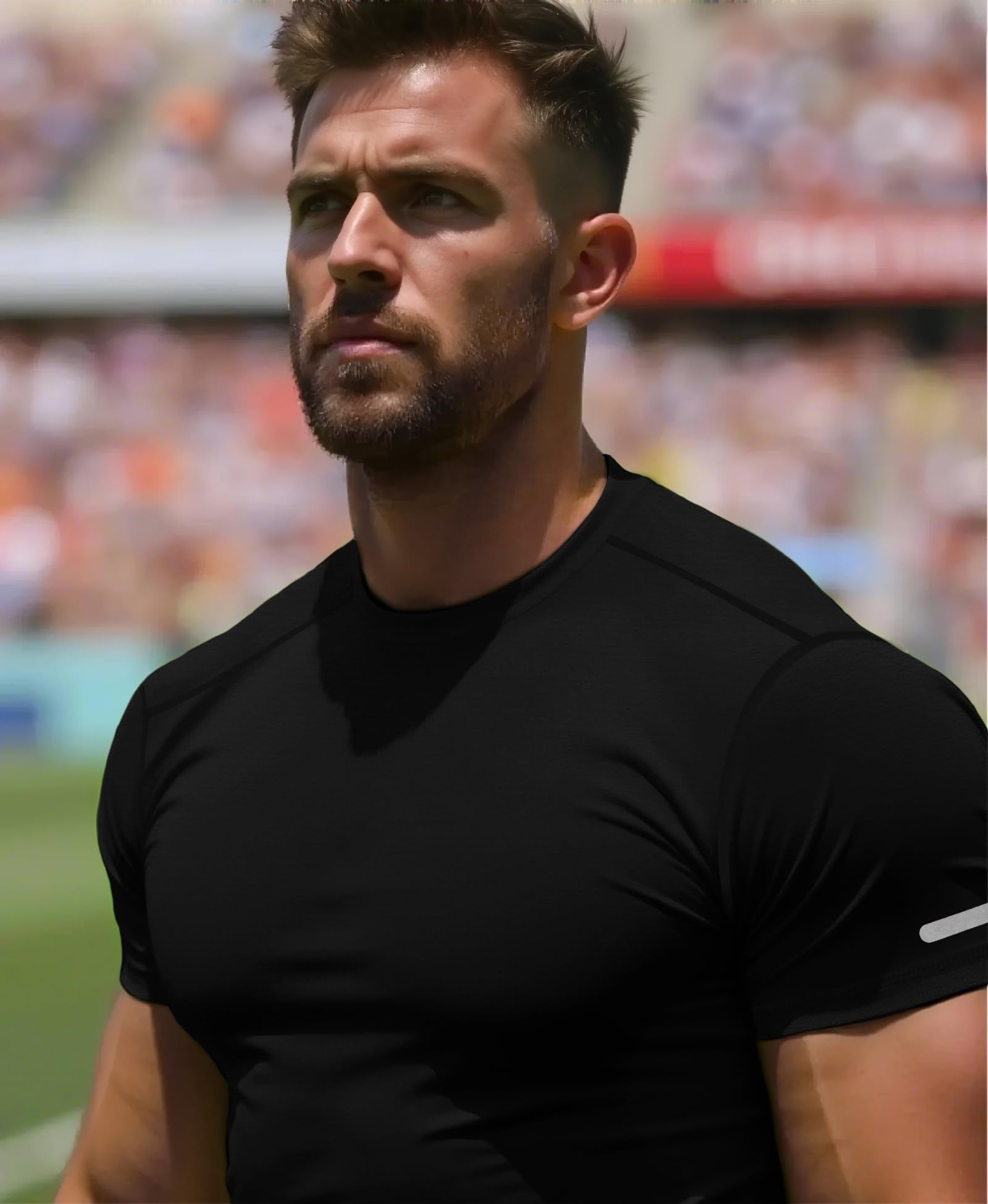 Workout Shirts Men Moisture Wicking Quick Dry Running Short Sleeve | Breathable high elasticity gym activewear tee durable lightweight athletic fit performance tshirt