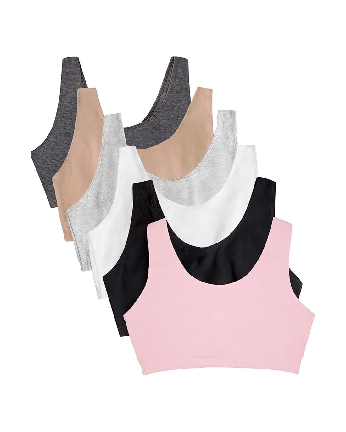 Fruit of the Loom Women's Built Up Tank Style Sports Bra Value Pack