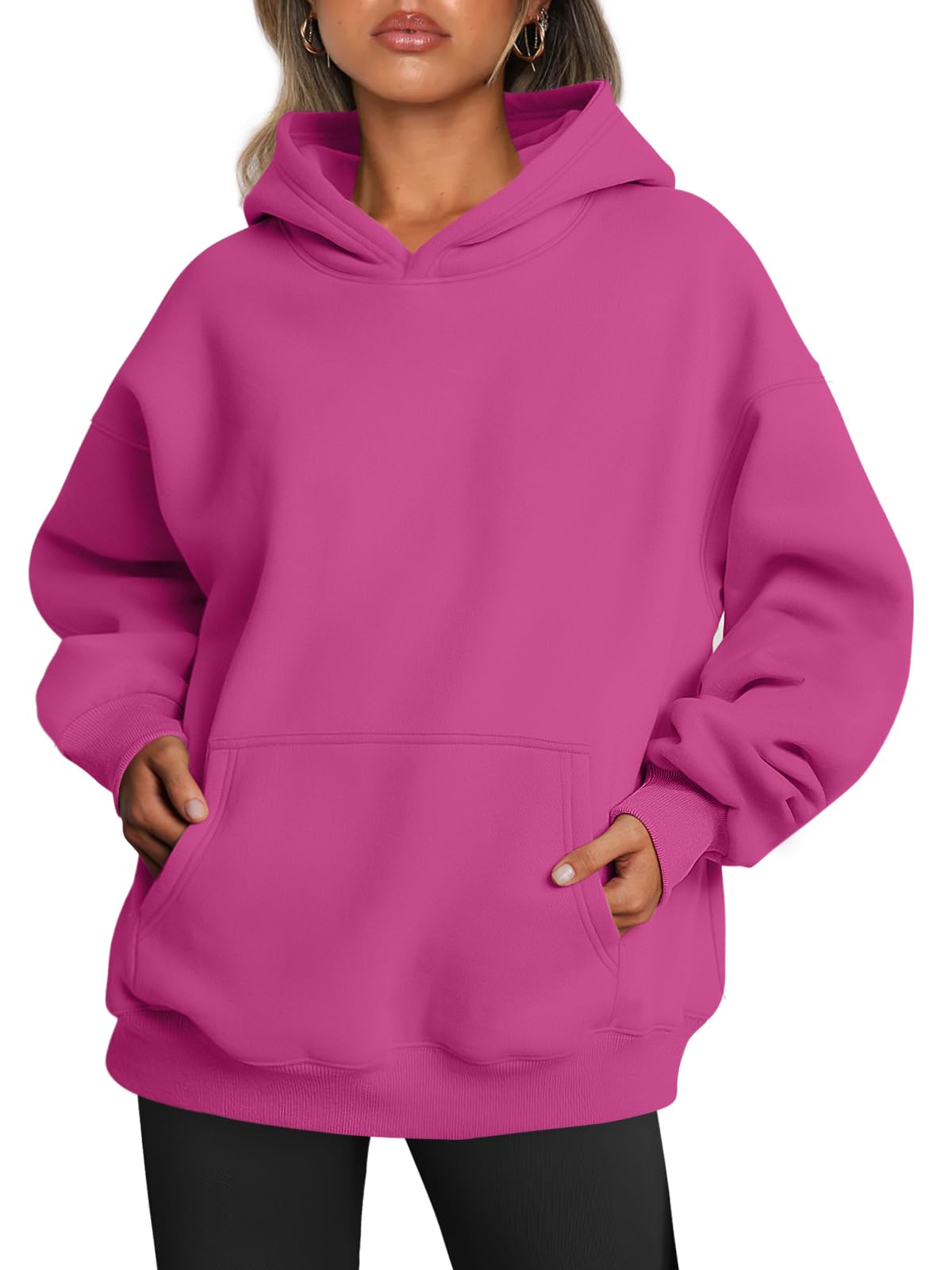 Trendy Queen Women Oversized Hoodies Fall Outfits | Gentle Skin Feel, Aesthetic Drop Shoulder, Large Kangaroo Pocket, Seamless Daily Outfit Match