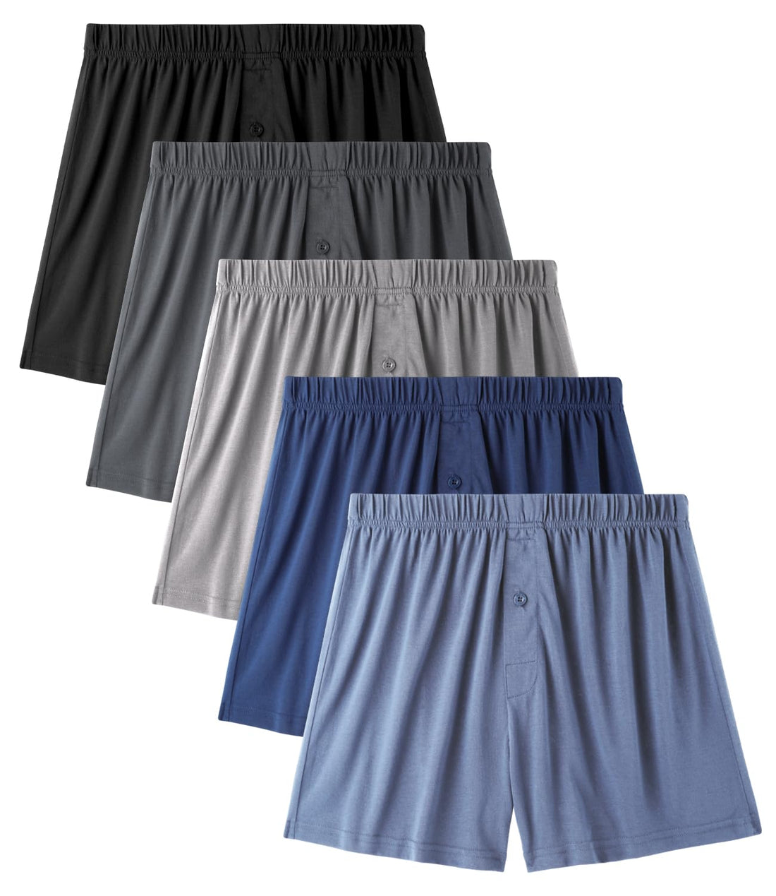BAMBOO COOL Mens Boxers Durable Comfortable Boxer Shorts for Men Loose Ultra-Soft Men's Underwear (3 or 5 Pack)