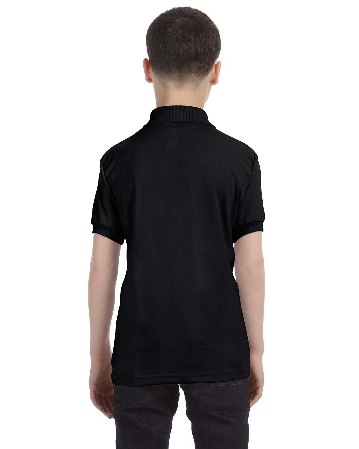 Hanes Boys' Short Sleeve Eco Smart Jersey Polo