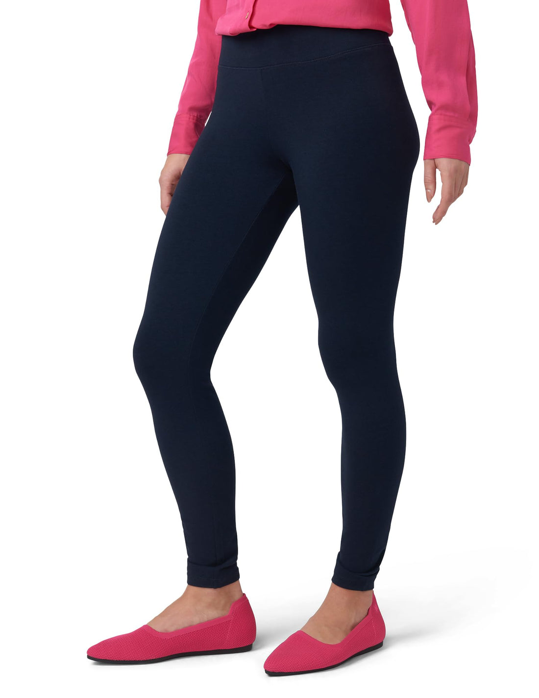 HUE Women’s Cotton Ultra Legging with Wide Waistband, Available in Capri and Legging Length