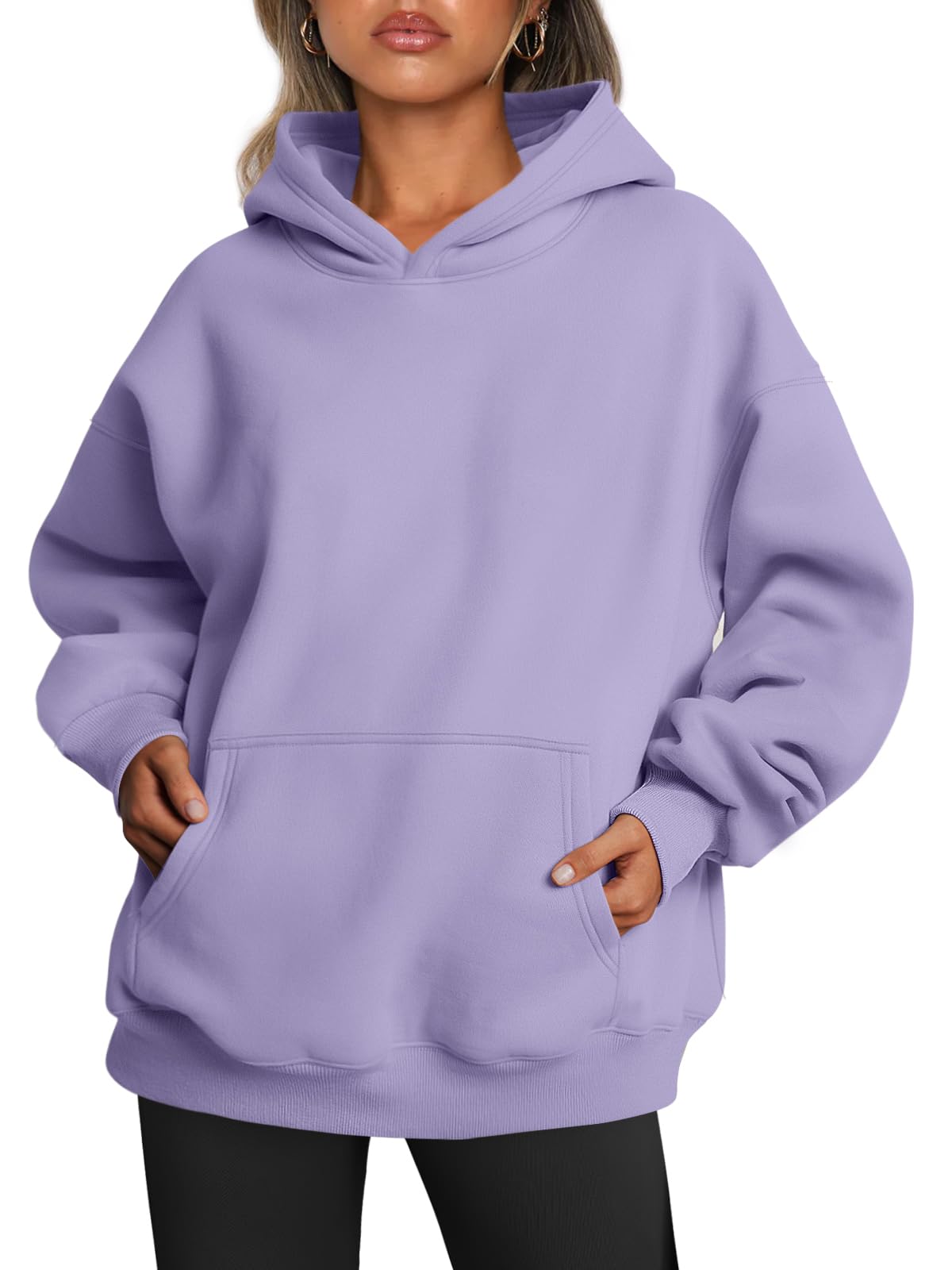 Trendy Queen Women Oversized Hoodies Fall Outfits | Gentle Skin Feel, Aesthetic Drop Shoulder, Large Kangaroo Pocket, Seamless Daily Outfit Match