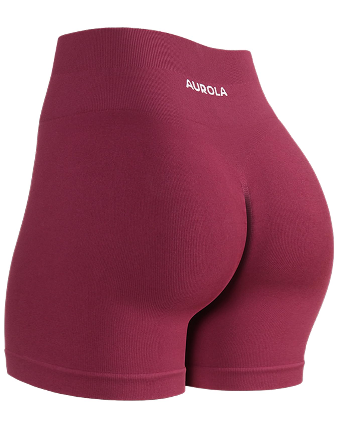 AUROLA Power Workout Shorts for Women Tummy Control Squat Proof Ribbed Thick Seamless Scrunch Active Short