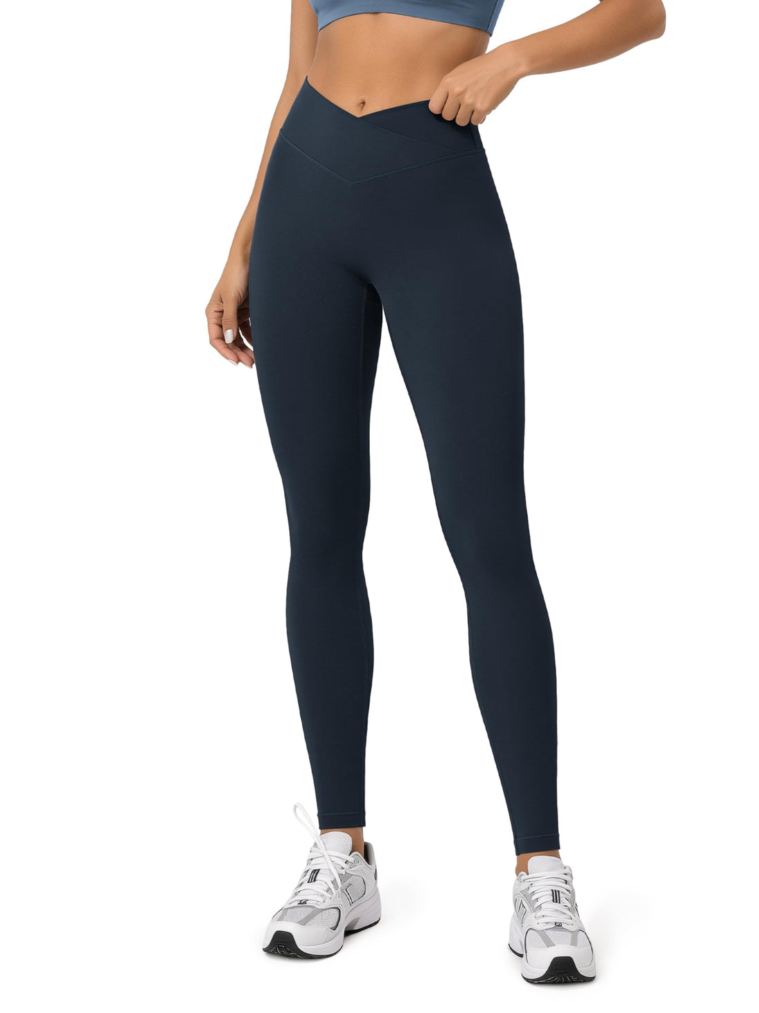 ODODOS Hidden Scrunch Butt Lifting Crossover Leggings for Women - 25" / 27" / 29" No Front Seam High Waist Yoga Pants