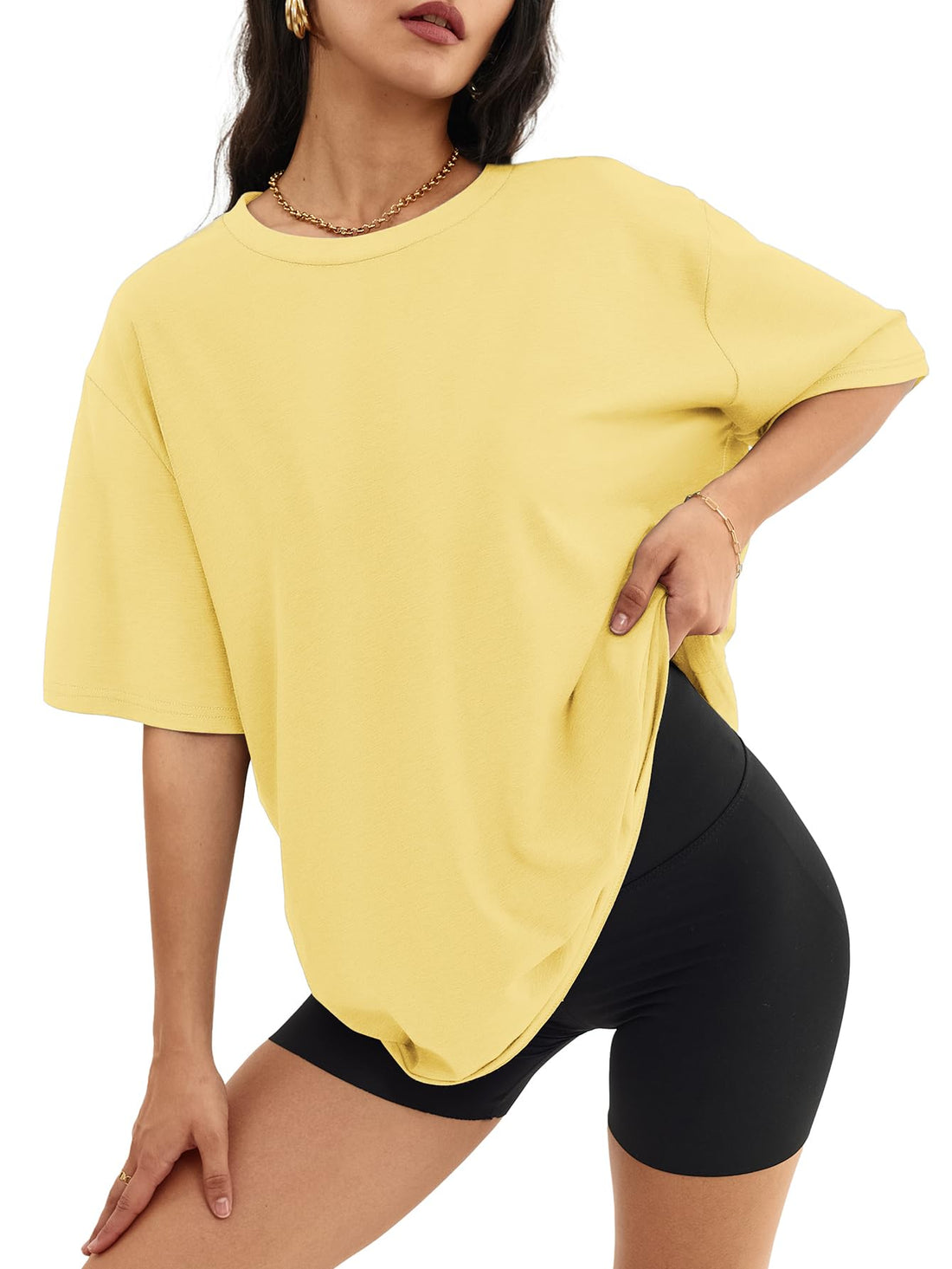 ATHMILE Womens Oversized T Shirts Casual Tee Workout Tops Gym Clothes Summer Loose Fit Short Sleeve Graphics Basic Y2K 2026