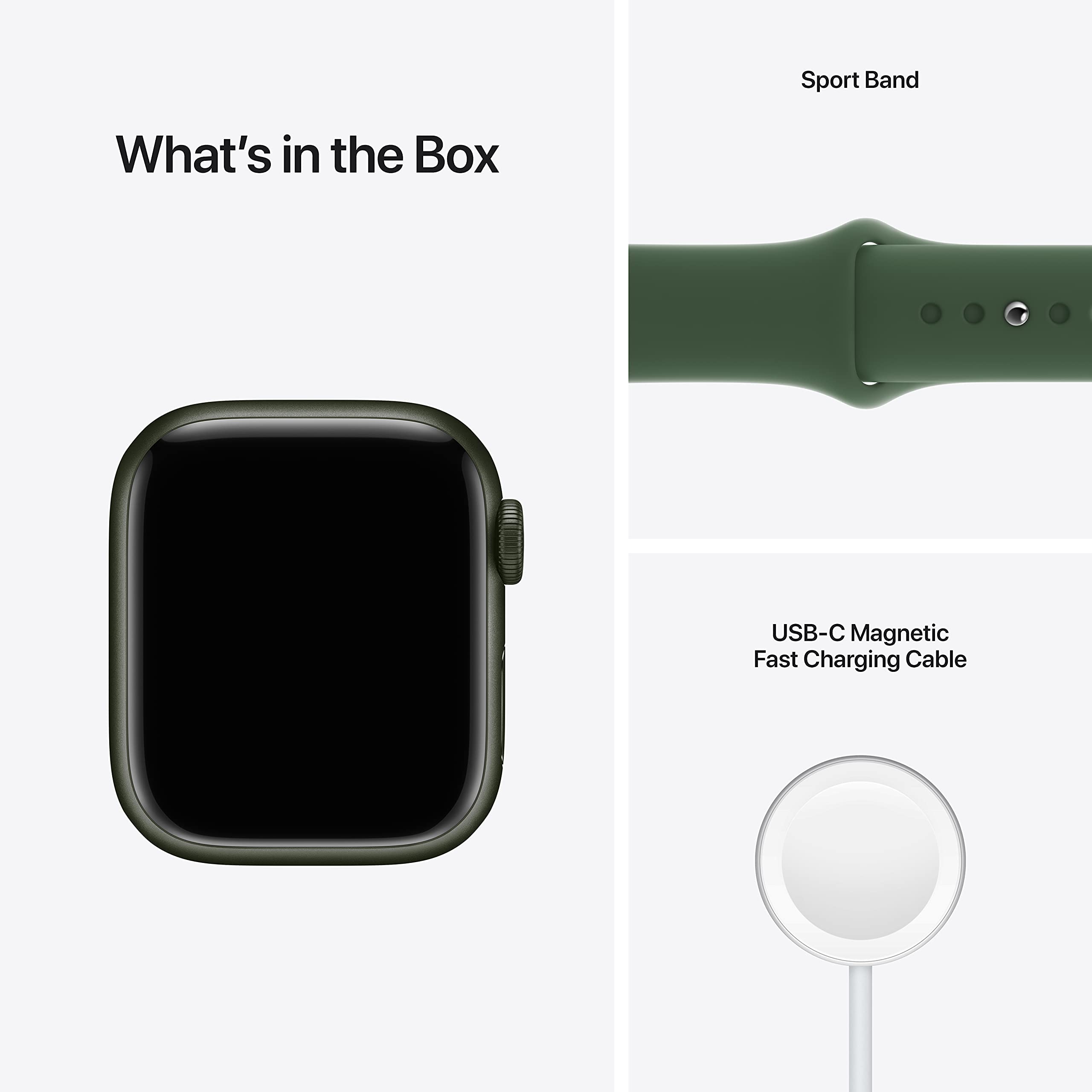 Apple Watch Series 7 (GPS, 41mm) Starlight Aluminum Case with Starlight Sport Band, Regular (Renewed)