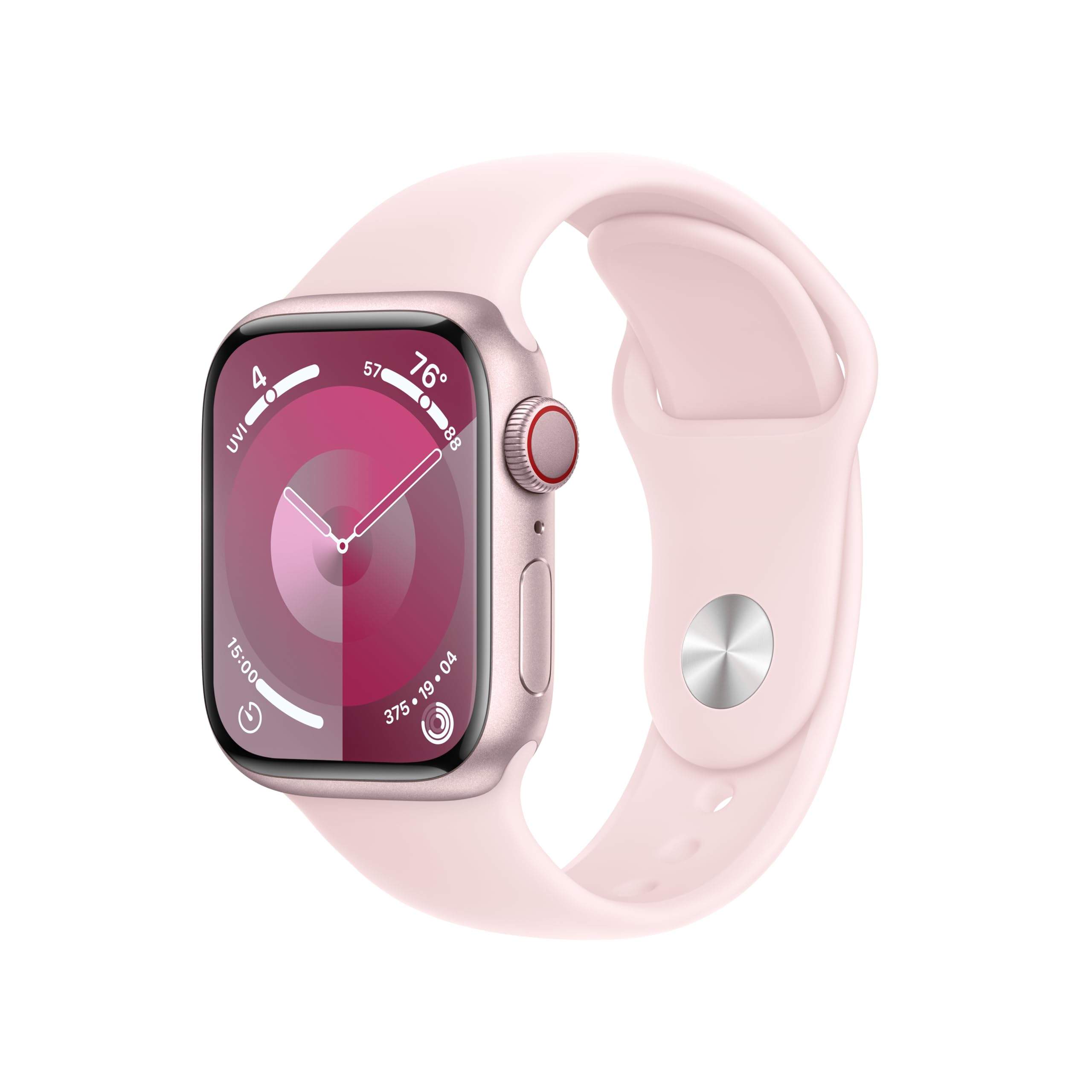 Apple Watch Series 9 [GPS 45mm] Midnight Aluminum Case with Midnight Sport Band M/L (Renewed)