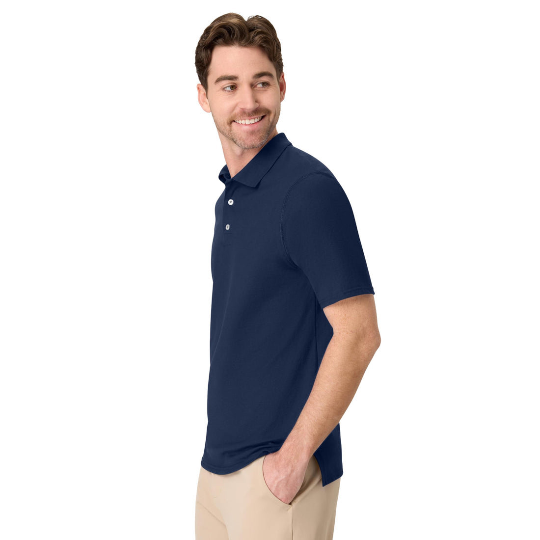 Hanes mens X-temp Performance Polo, Cotton Blend Sport Shirt for Men With Odor Control
