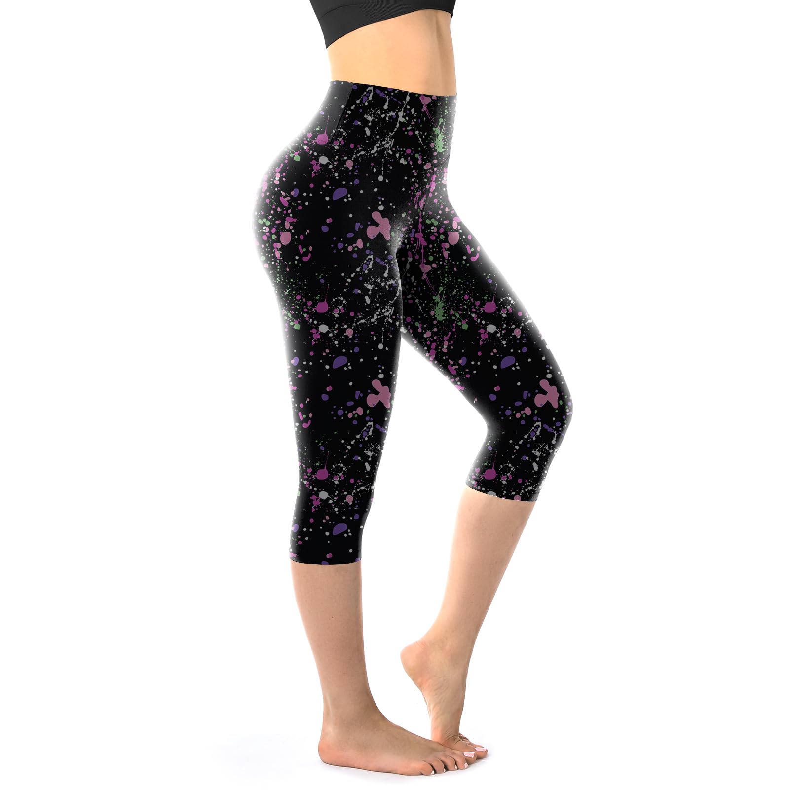 Walifrey Capri Leggings for Women, Buttery Soft High Waisted Leggings for Gym Yoga Workout